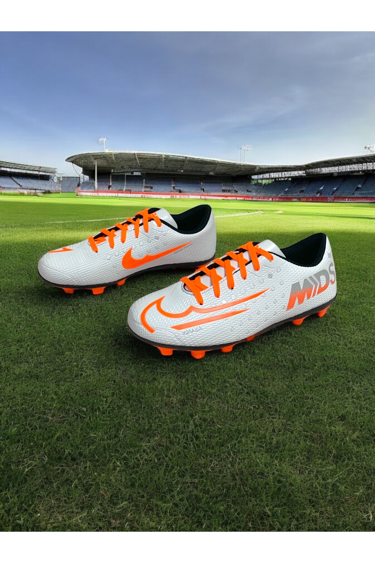 Yusufshoes Erkek Çocuk Krampon Halısaha Futbol Ayakkabısı 001 Beyaz 2