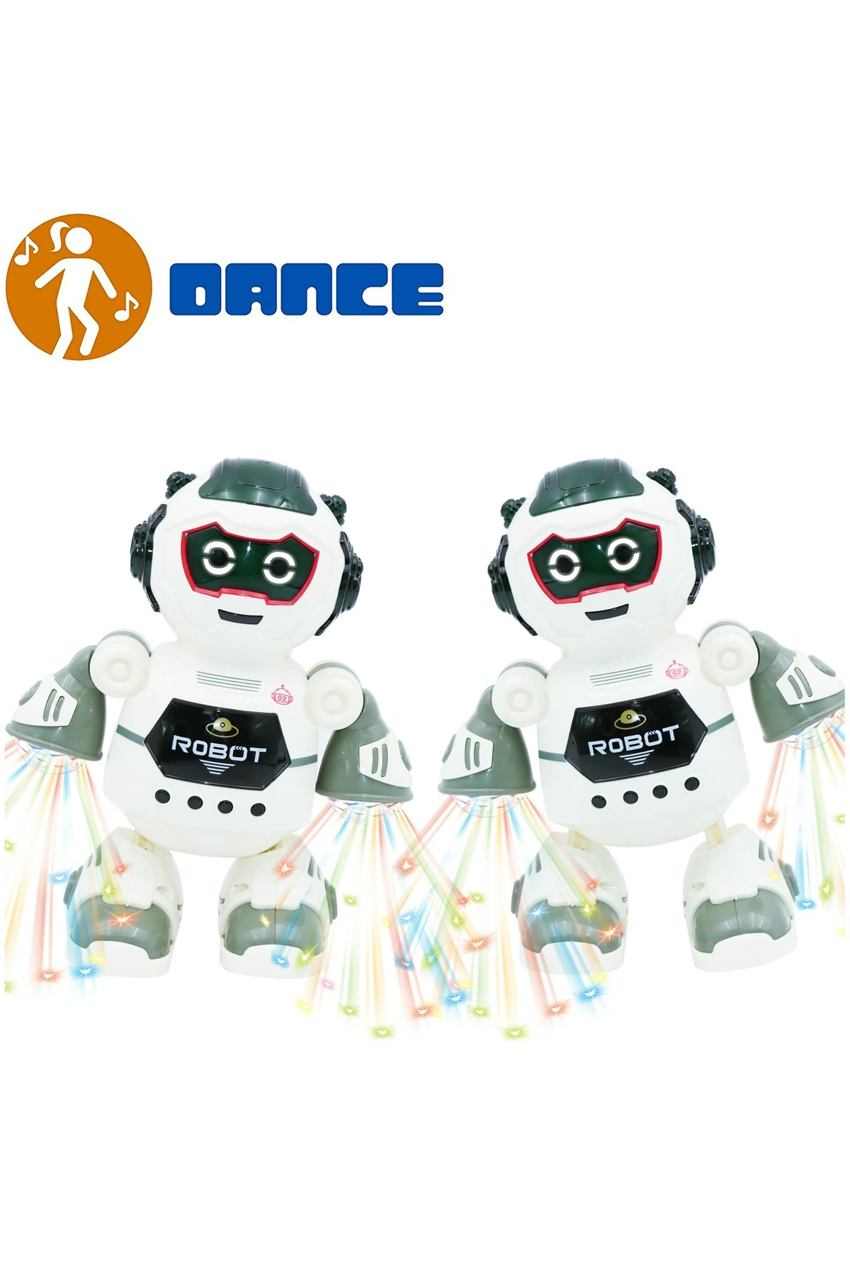 Brother Toys 3d Disko Işıklı Ve Müzikli Dans Eden Elektronik Oyuncak Robot Piller Hediye 20 Cm. fotoğrafı 3 (önizleme)