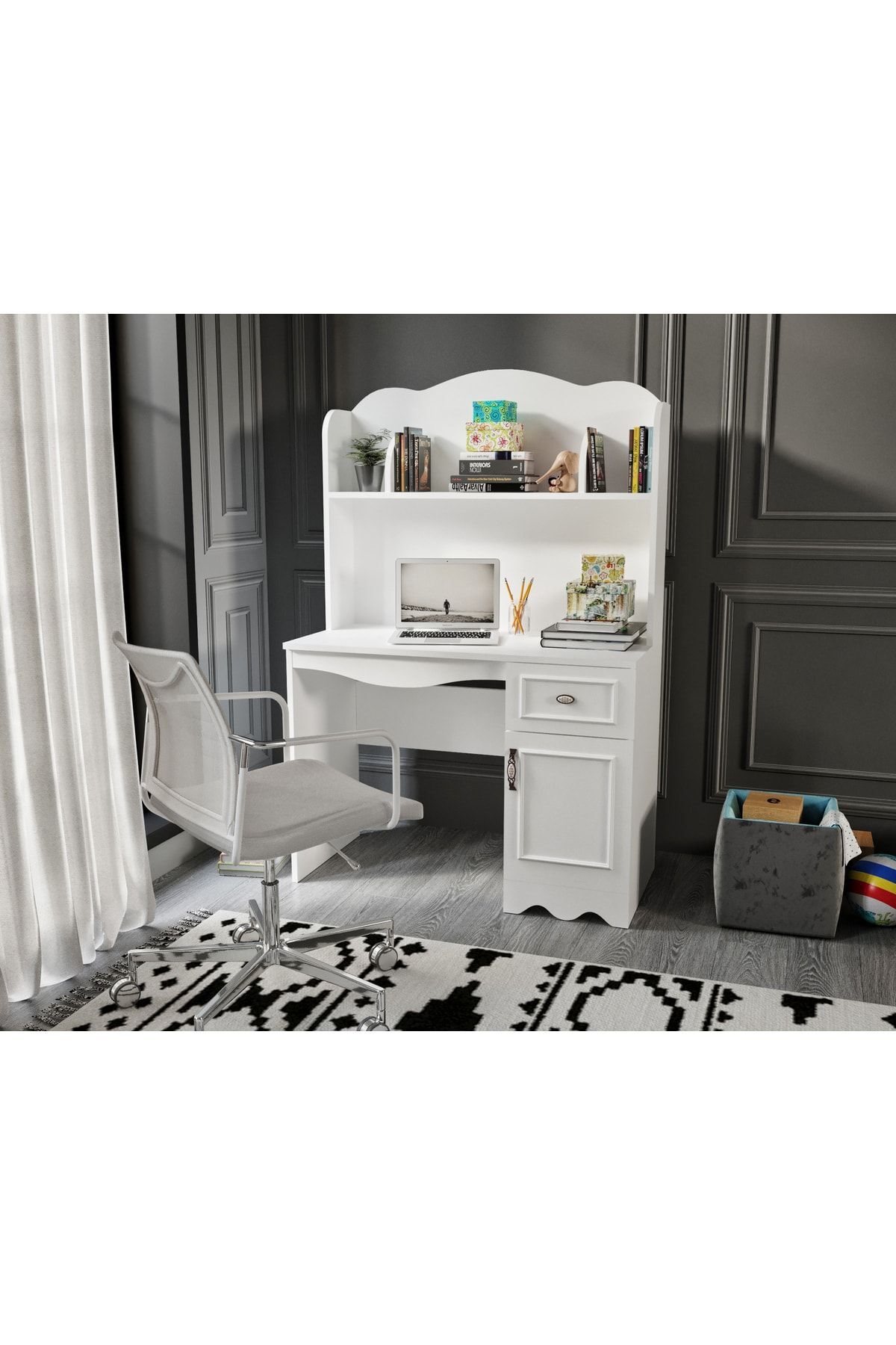 Baby Darling %100 Mdf Lisa Çalışma Masası Beyaz (ÜST ÜNİTE DAHİL)