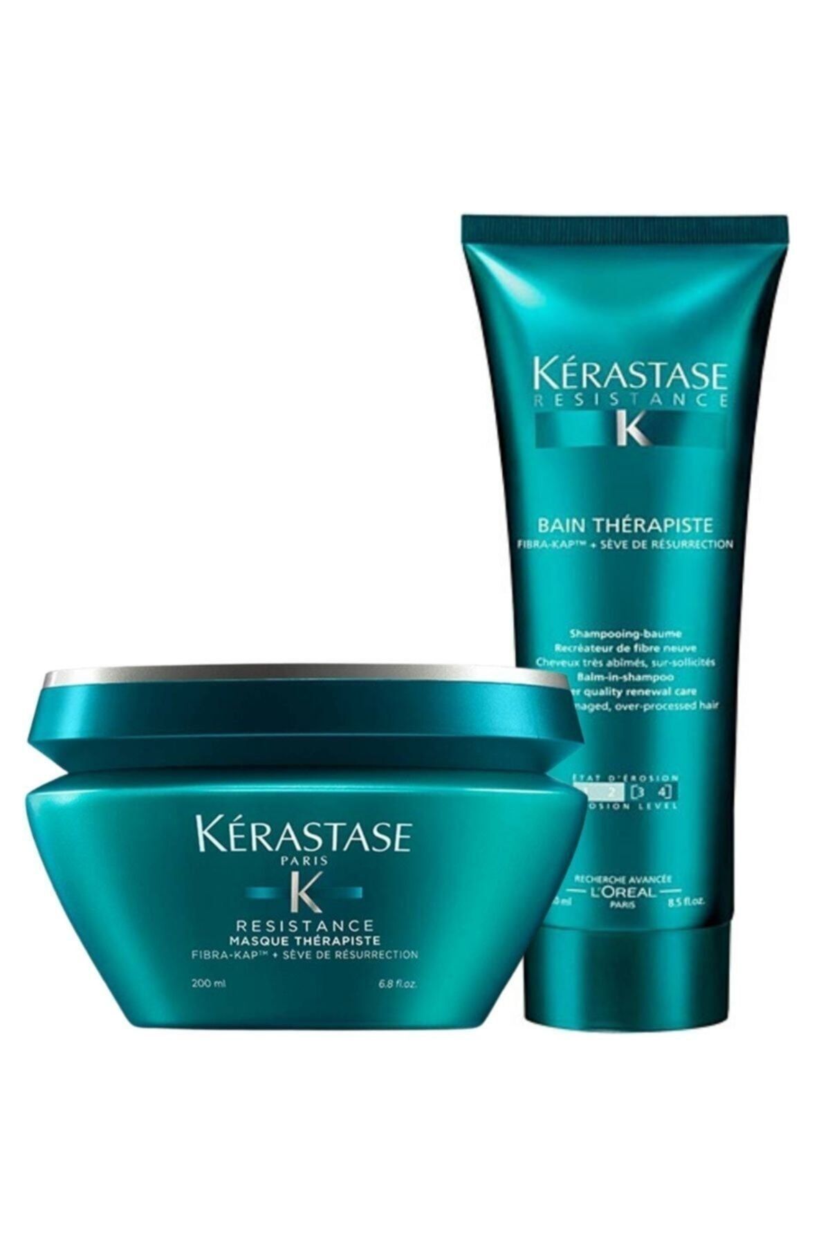 Résistance Maske Thérapiste 200 Ml + Bain Thérapiste Şampuan 250 Ml Shine.84
