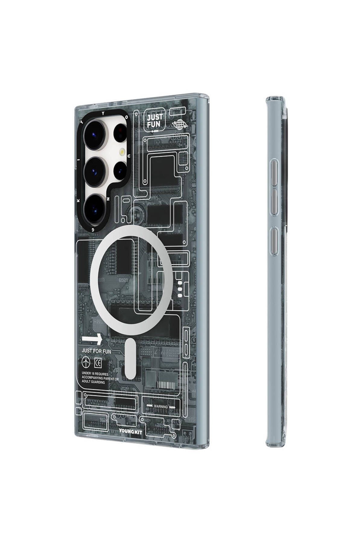 Galaxy S24 Ultra YoungKit Magsafe Uyumlu Technology Serisi Kılıf - SİYAH