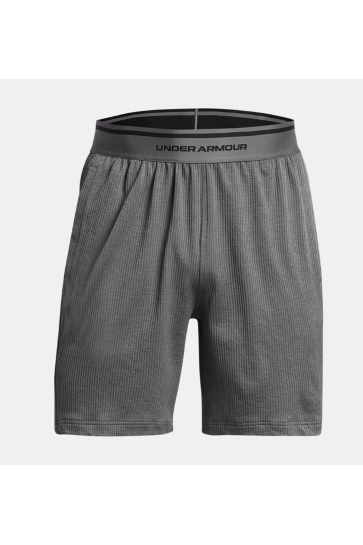 شورت ورزشی خاکستری مردانه های دنده ای در UA MALE 1383101 025 Under Armour