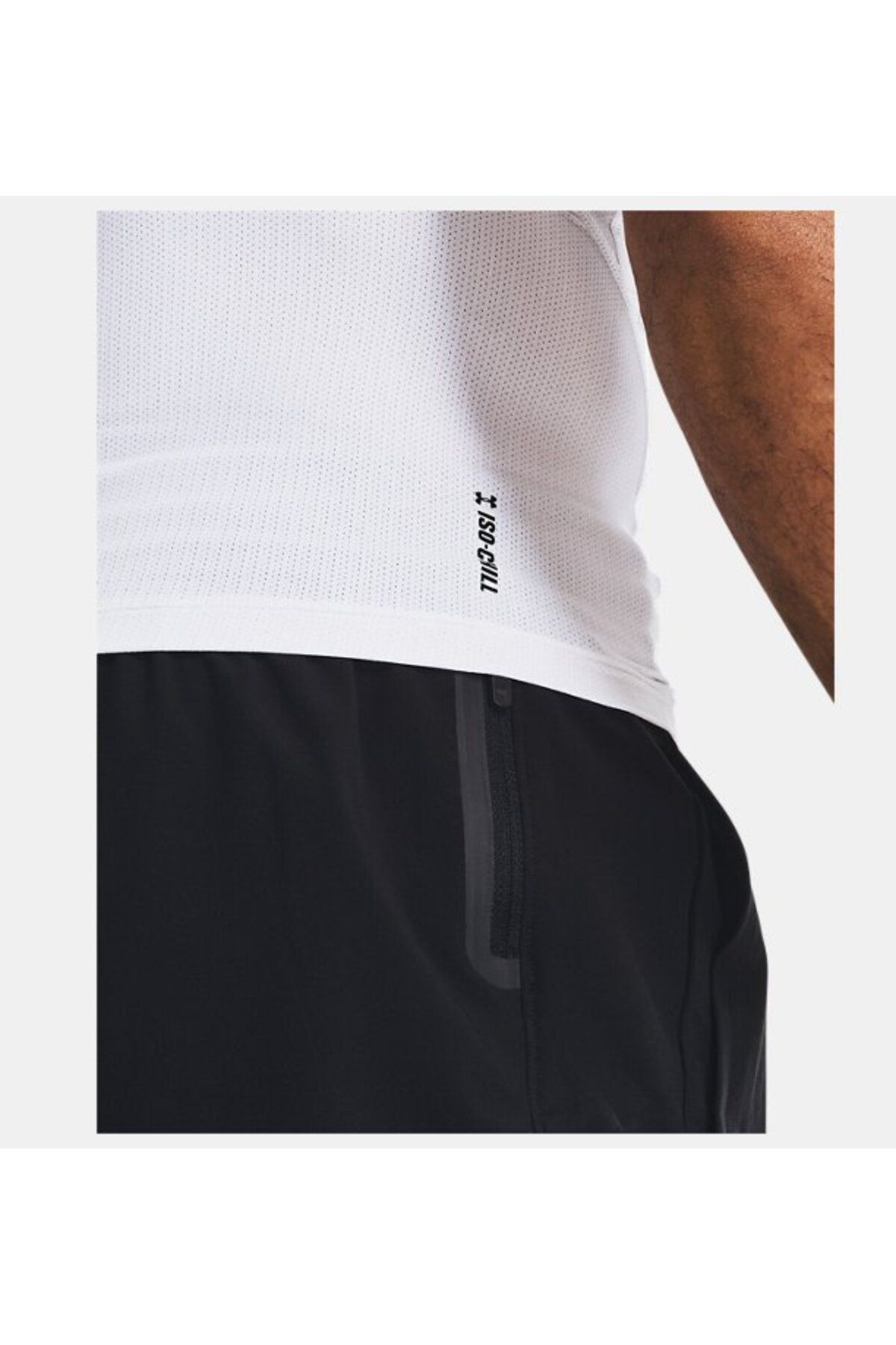 تی شرت ورزشی سفید مردانه آستین کوتاه ISO CHILL در UA 1365229 100 Under Armour