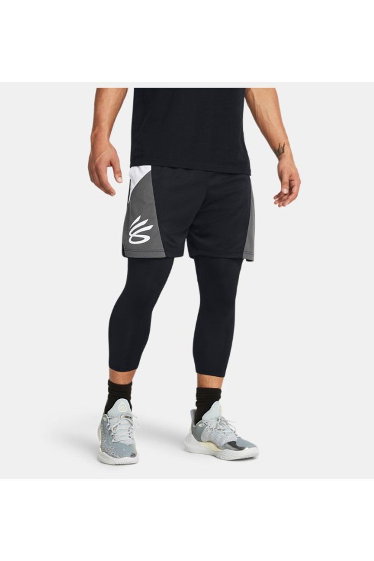 شورت ورزشی مشکی مردانه های چلپ چلوپ 1380327 002 Under Armour
