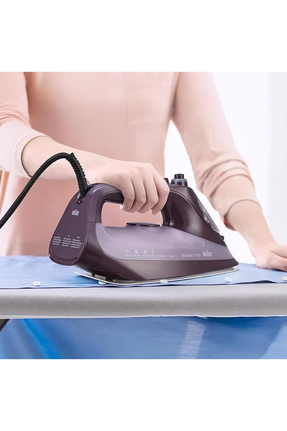 Braun-TexStyle 7 Pro Steam Iron FreeGlide 3D, EloxalPlus Soleplate, Precision Tip, Auto-Off - SI7181 4