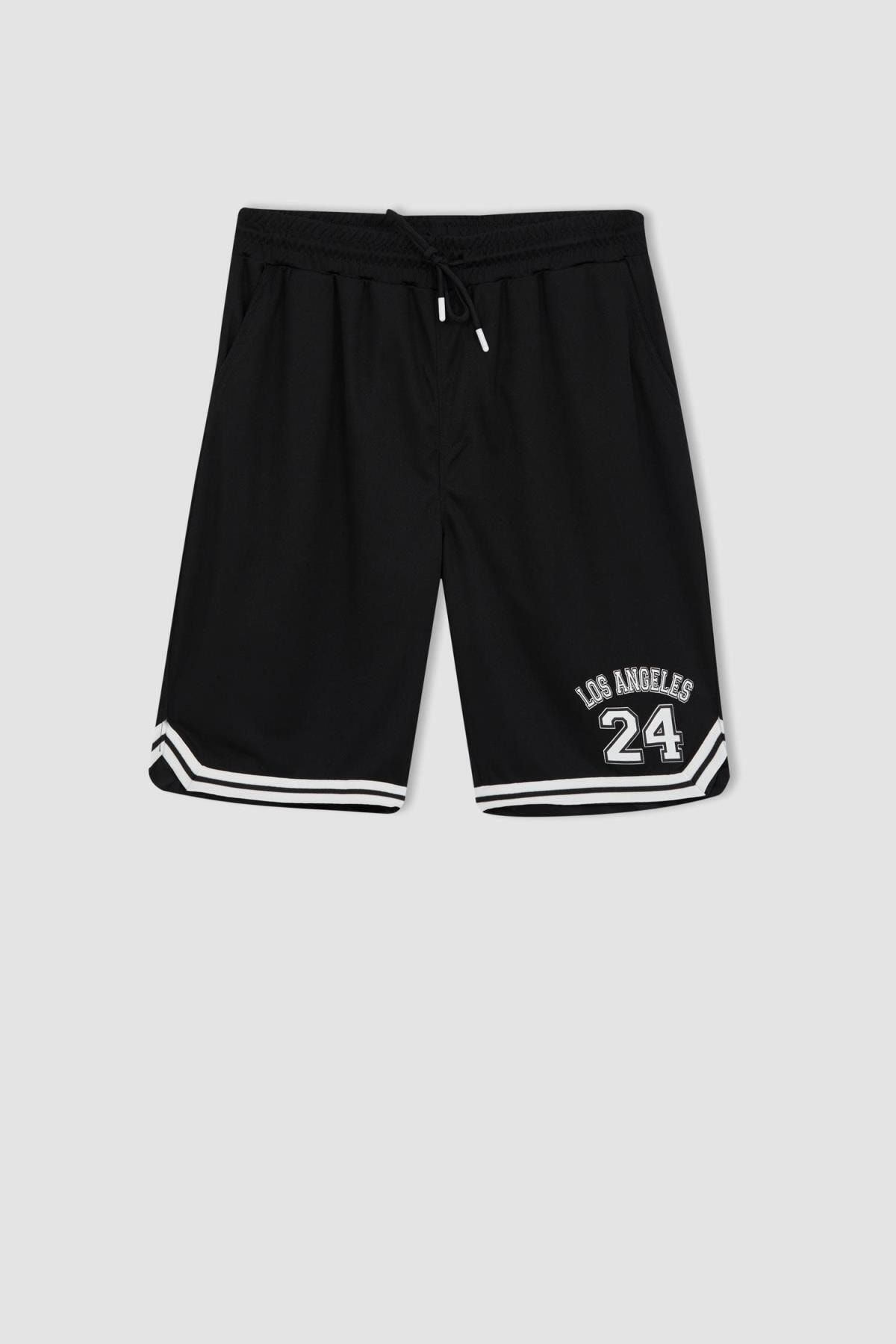 شورت و شلوارک مردانه مشکی دفکتو | A1694AX23SM اورجینال - تصویر 6