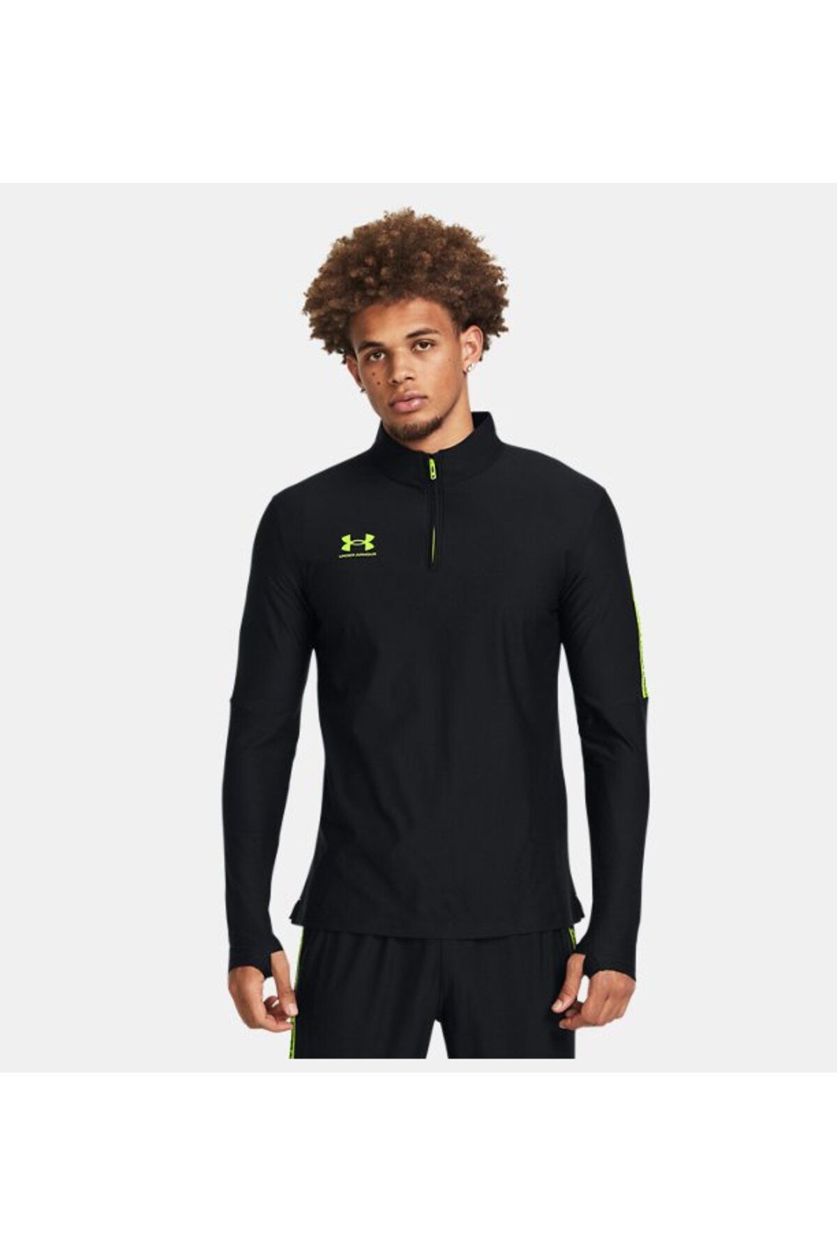 تی شرت ورزشی مشکی مردانه UA Challenger Pro ¼ زیپ 1382114 002 Under Armour