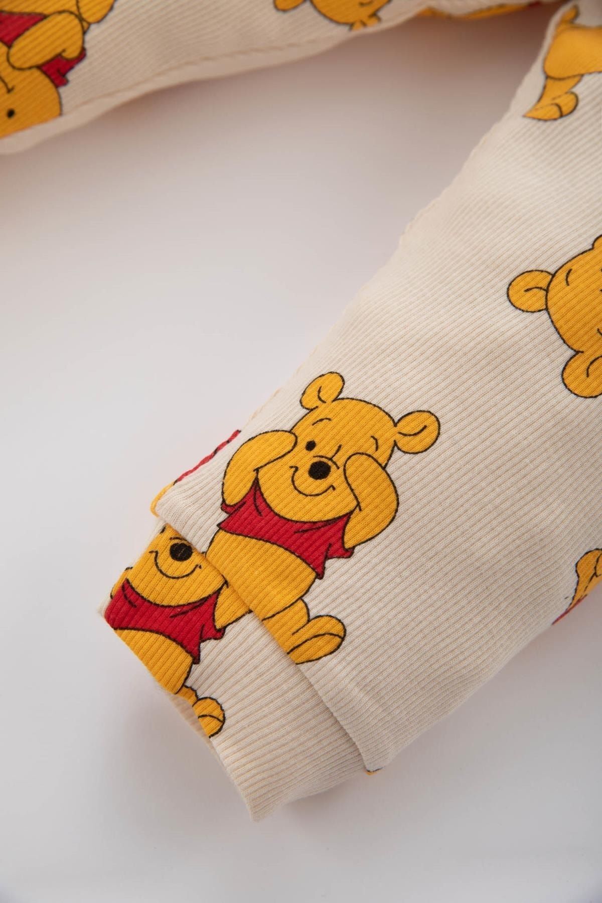 DeFacto-Disney Winnie The Pooh Pyjama-Set für Babyjungen – Kurzarm, geripptes Unterhemd, 2er-Set Z4291a223sp 4