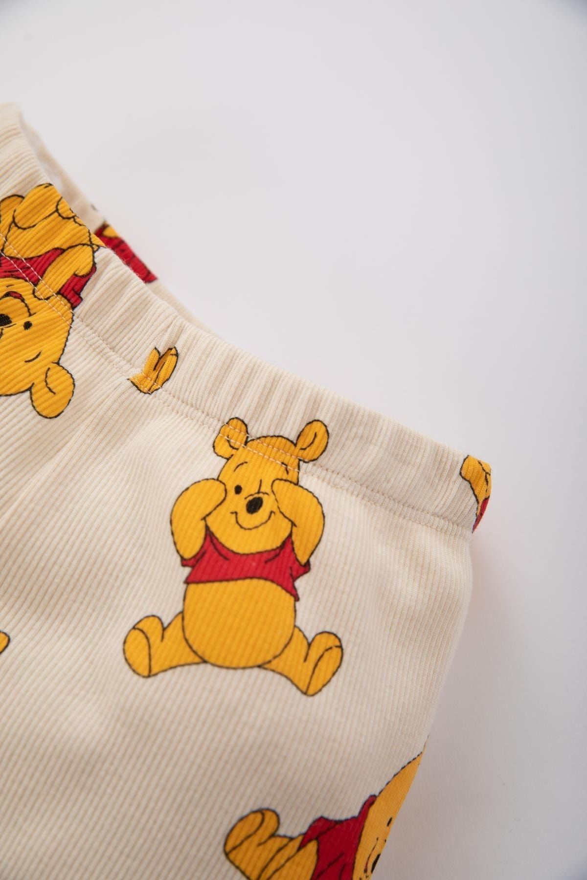DeFacto-Disney Winnie The Pooh Pyjama-Set für Babyjungen – Kurzarm, geripptes Unterhemd, 2er-Set Z4291a223sp 3