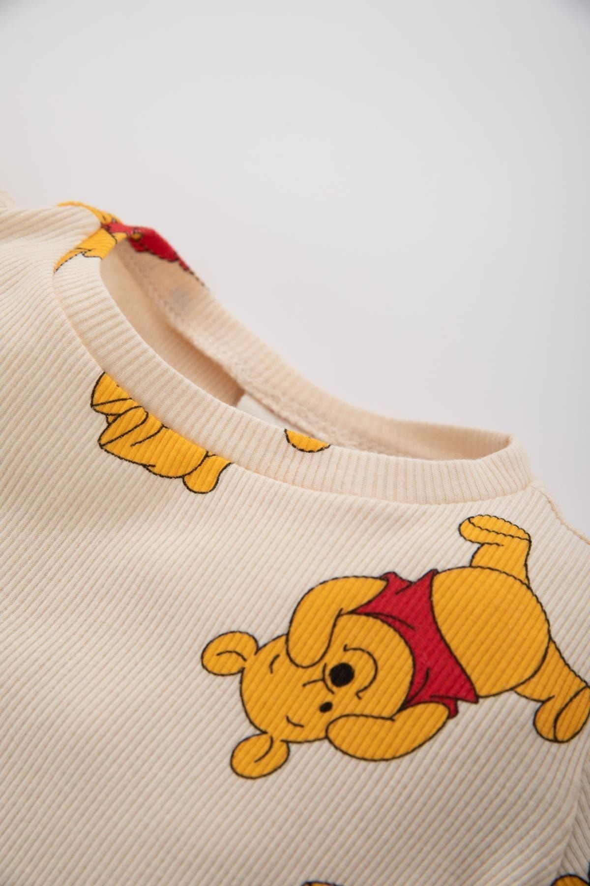 DeFacto-Disney Winnie The Pooh Pyjama-Set für Babyjungen – Kurzarm, geripptes Unterhemd, 2er-Set Z4291a223sp 2