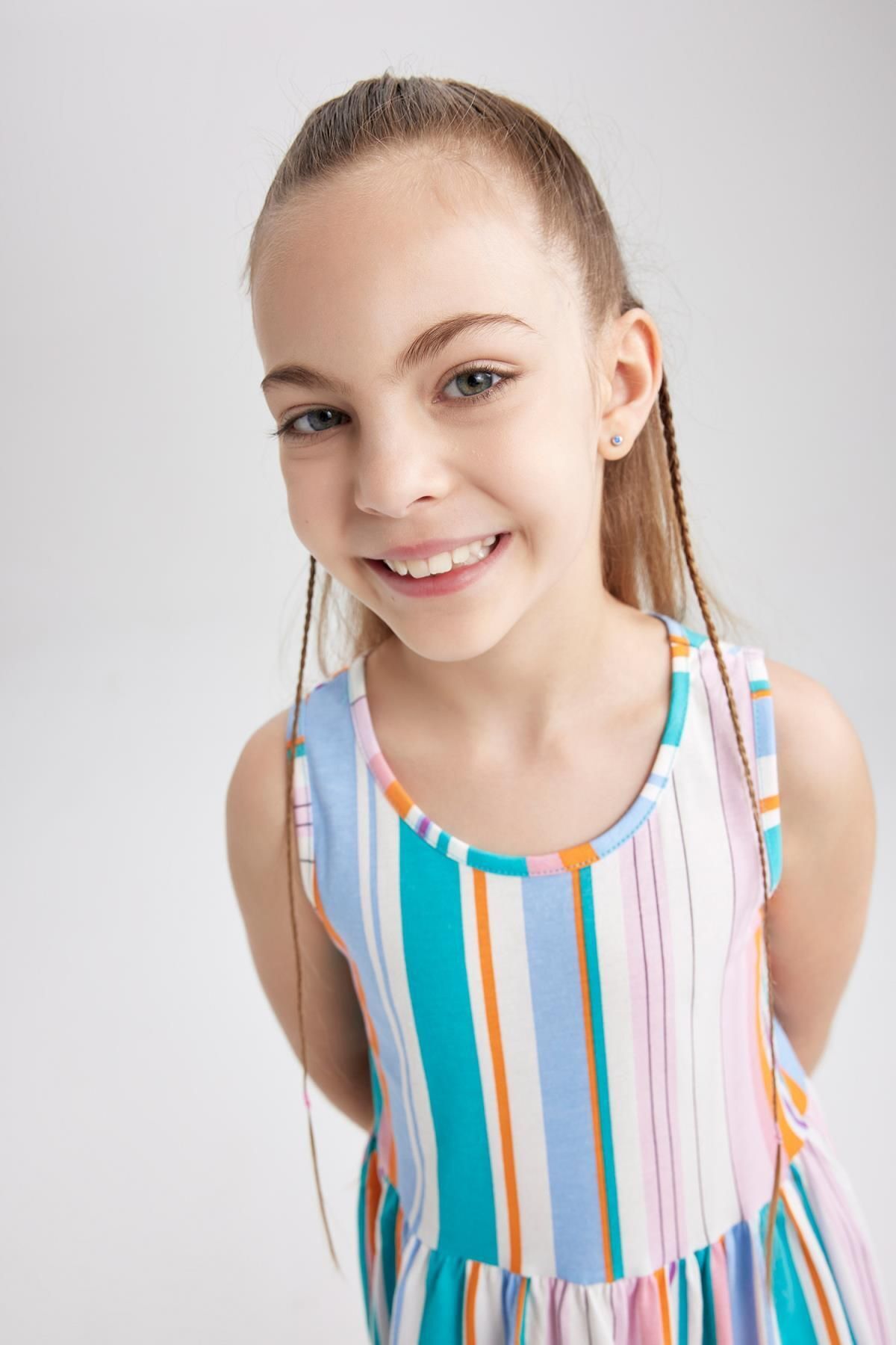 لباس مجلسی دخترانه سبز دفکتوDefacto | TYC00778073843 اورجینال - تصویر 6