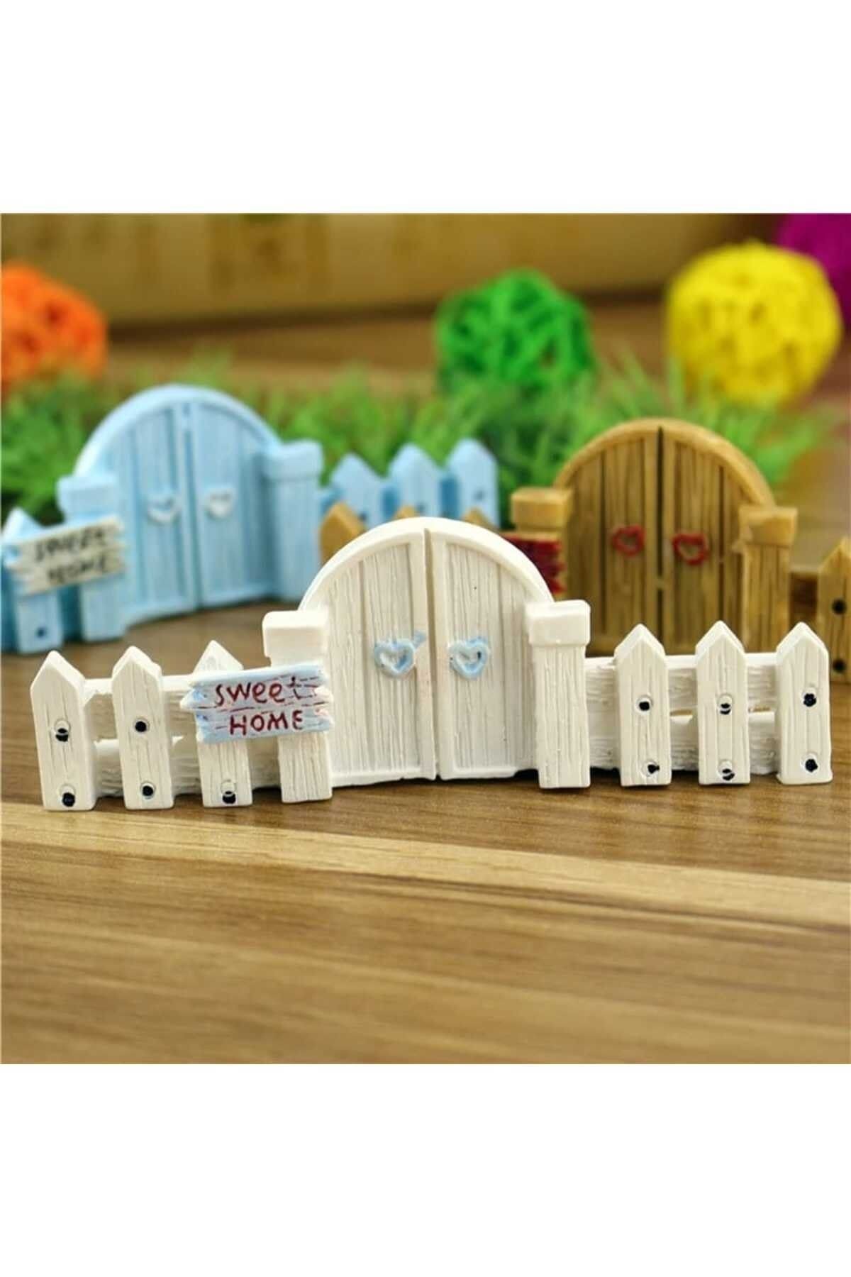 1 Adet Kapılı Çit Maket Kürdanlı Cupcake Pasta Süsü Doğum Günü Süsleri Pasta Kürdanı