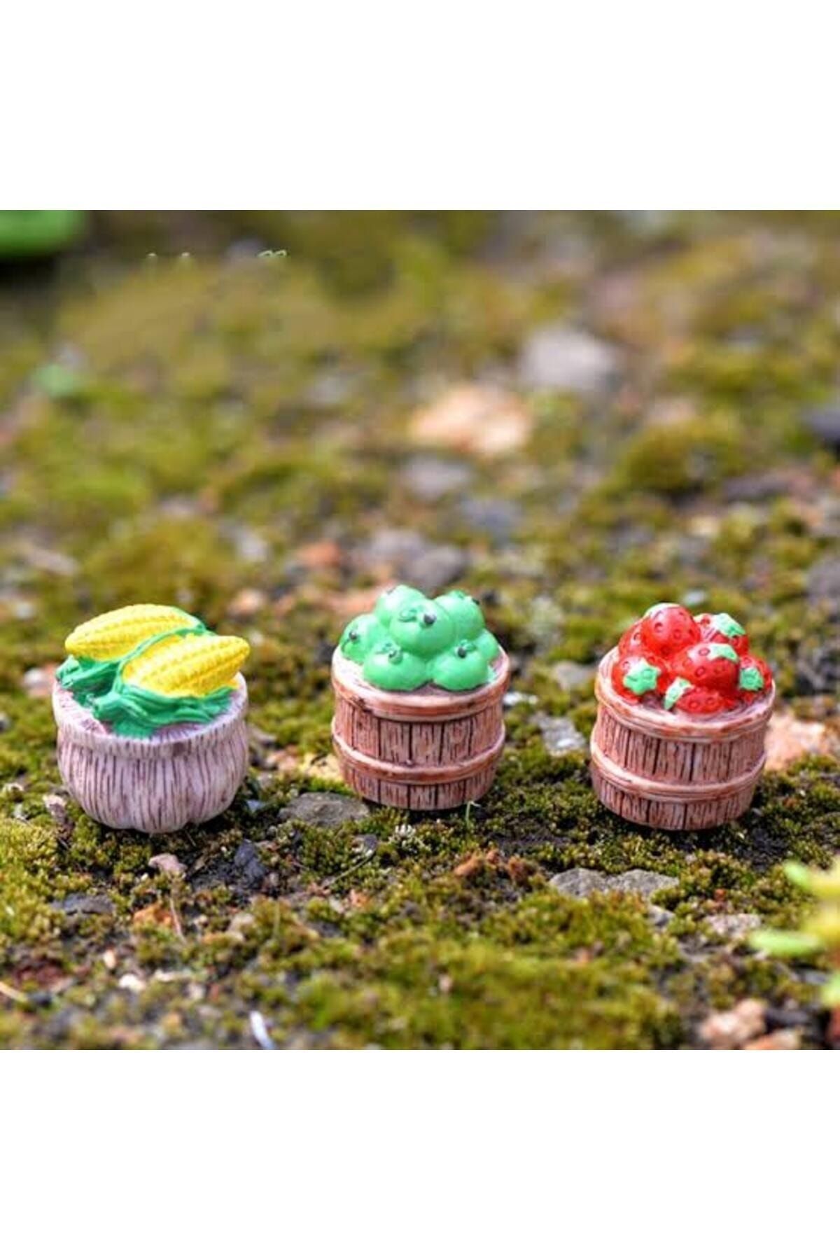 Meyve Sepetleri Maket Kürdanlı Cupcake Pasta Süsü Doğum Günü Süsleri Kürdan Süsü