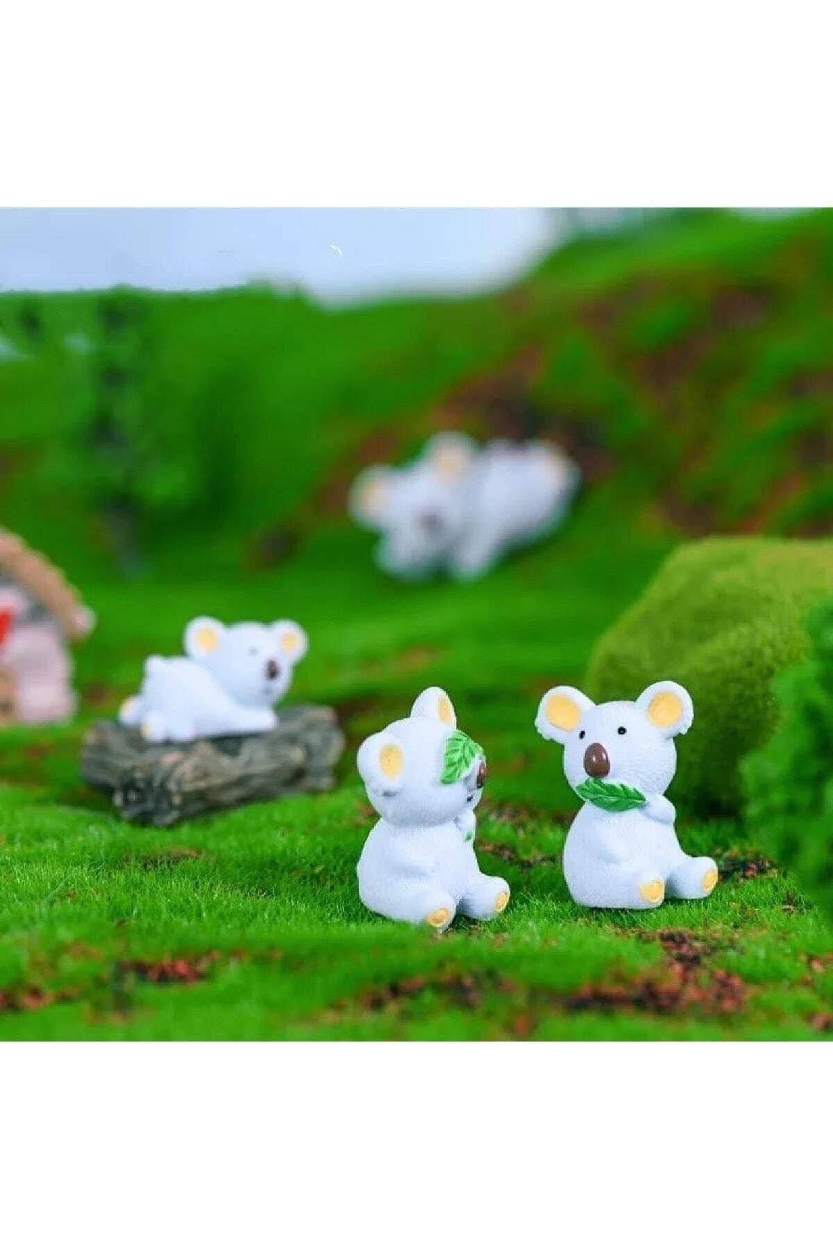 2'li Koala Diorama Malzemeleri Minyatür Ev Eşyaları Minyatür Oyuncak Figür