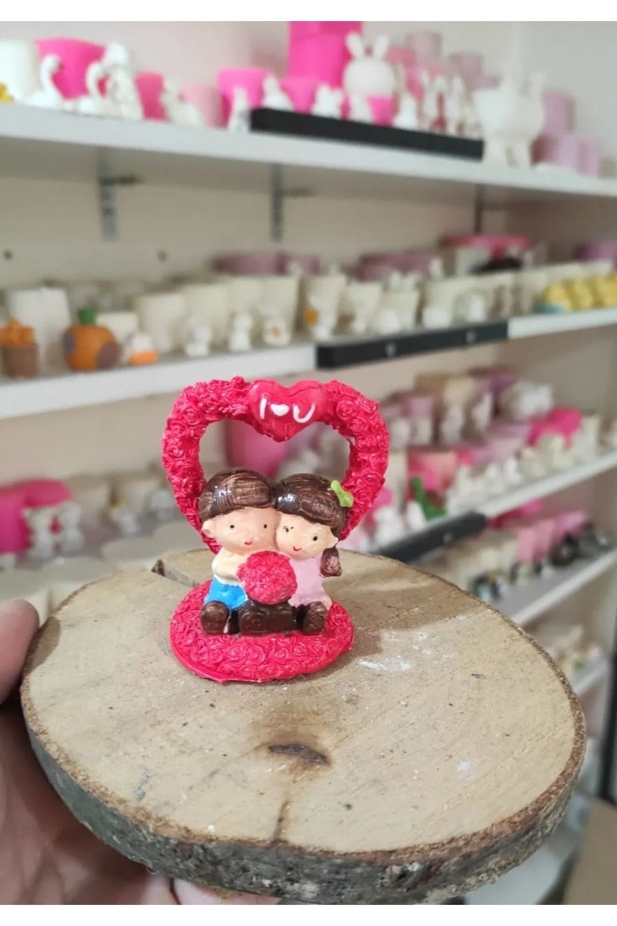 Kalpli Sevgililer Maket Kürdanlı Cupcake Pasta Süsü Doğum Günü Süsleri Kürdan Süsü