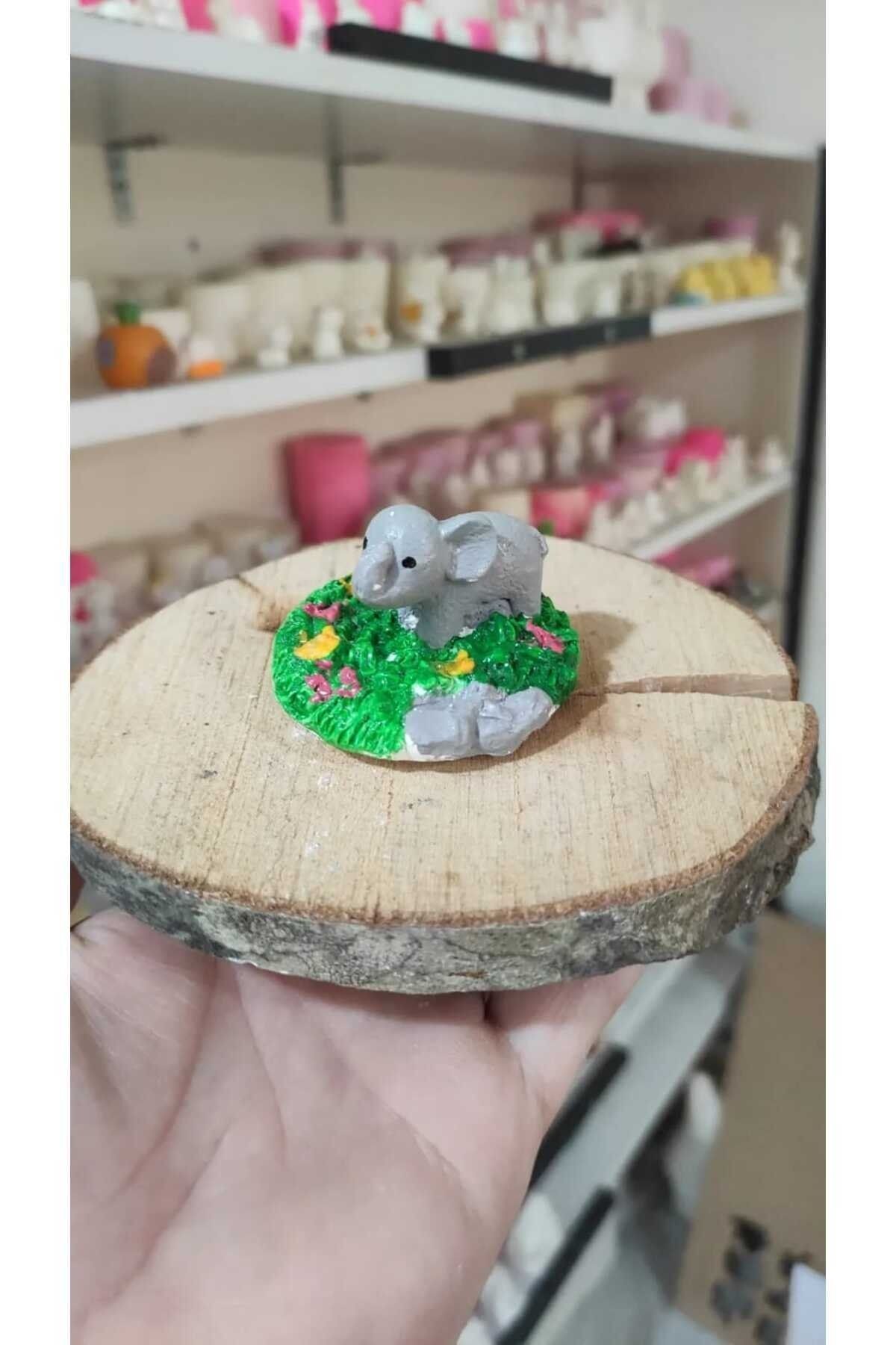 Fil Maket Kürdanlı Cupcake Pasta Süsü Doğum Günü Süsleri Kürdan Süsü