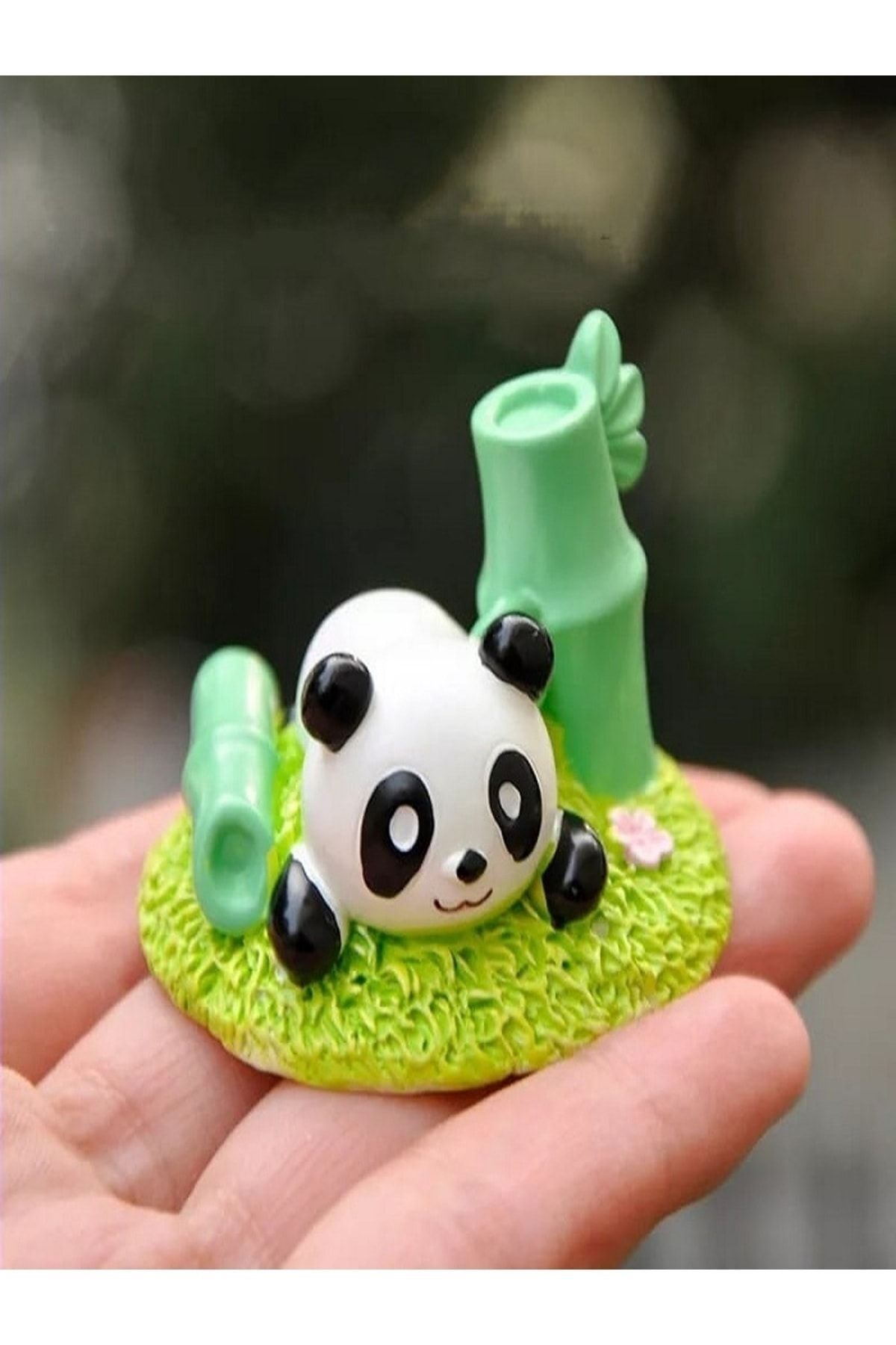 Sevimli Panda Maket Kürdanlı Cupcake Pasta Süsü Doğum Günü Süsleri Kürdan Süsü
