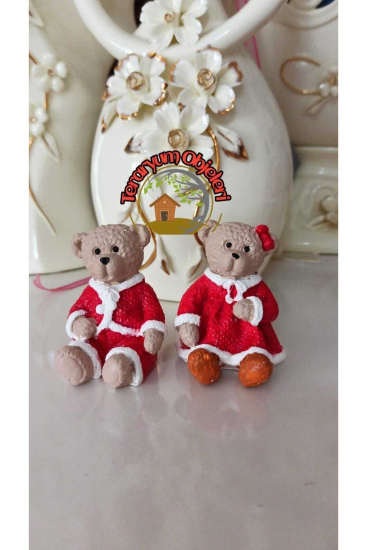 Yavru Ayıcıklar Dekoratif Biblo Süs Eşyası Hediyelik Premium