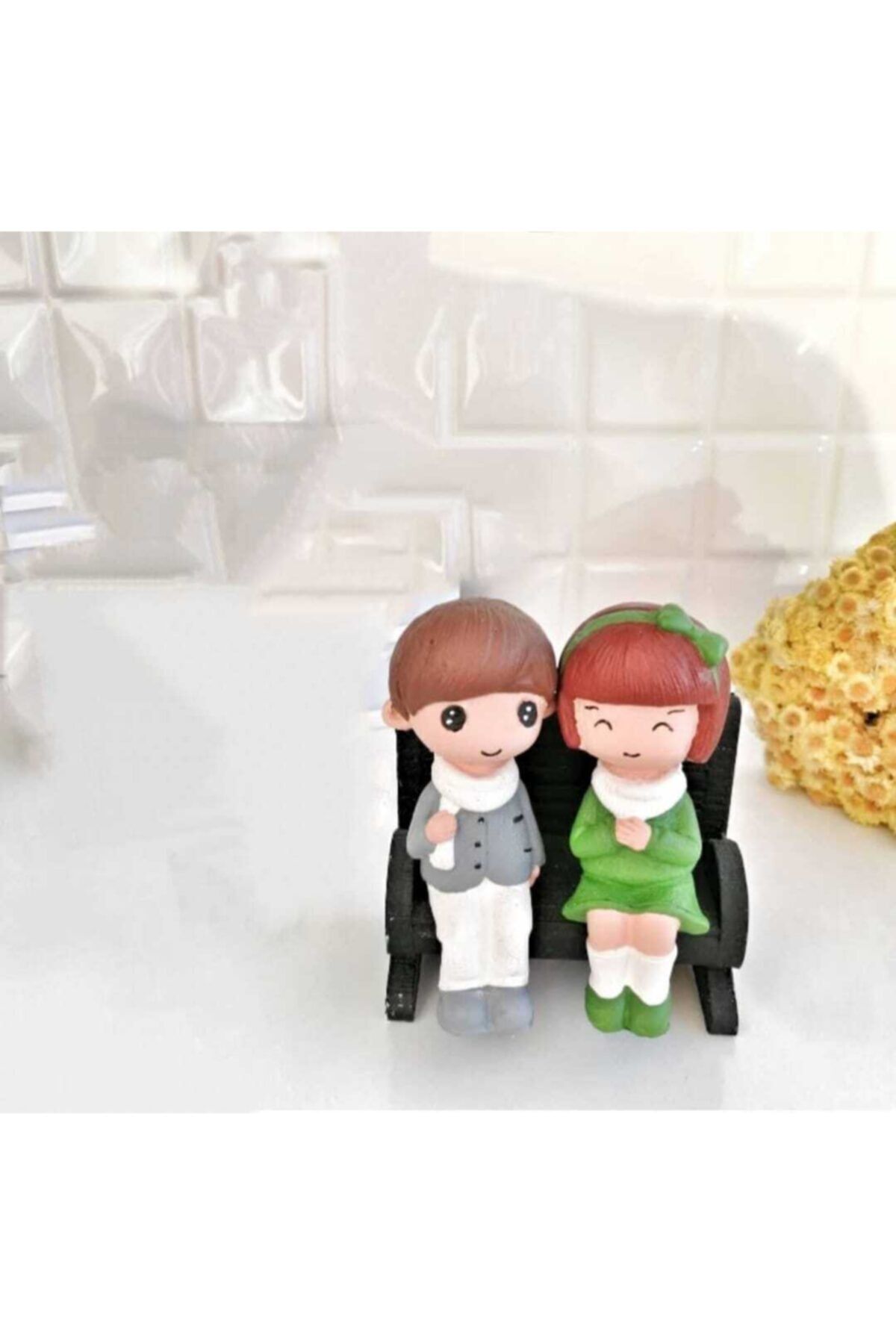 Banktaki Sevgililer Teraryum Obje Minyatür Obje Teraryum Aksesuar Teraryum Süsü