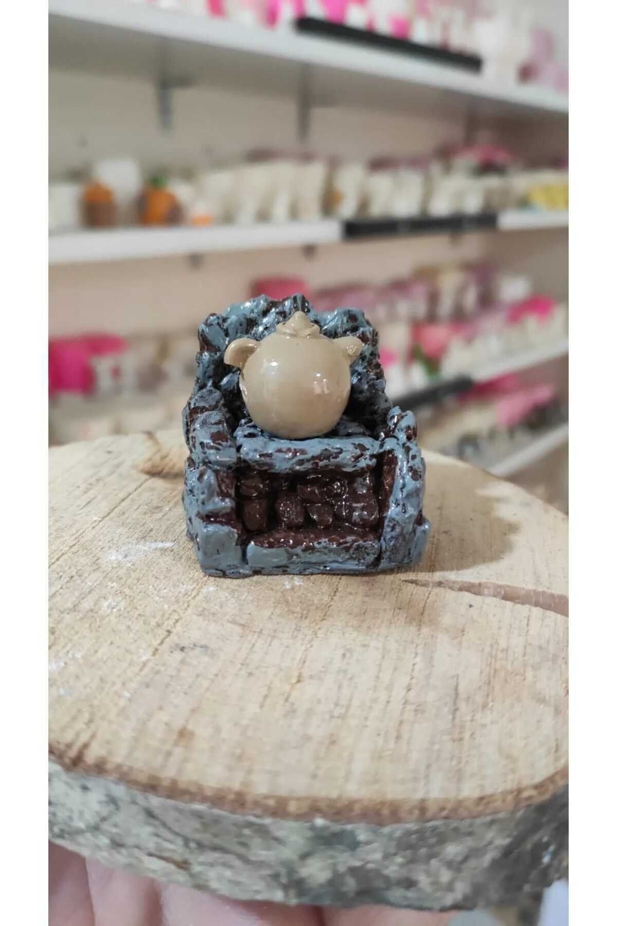 Köy Ocağı Taş Ocak Minyatür Figür Mini Figür Minyatür Eşya Dekor Diorama