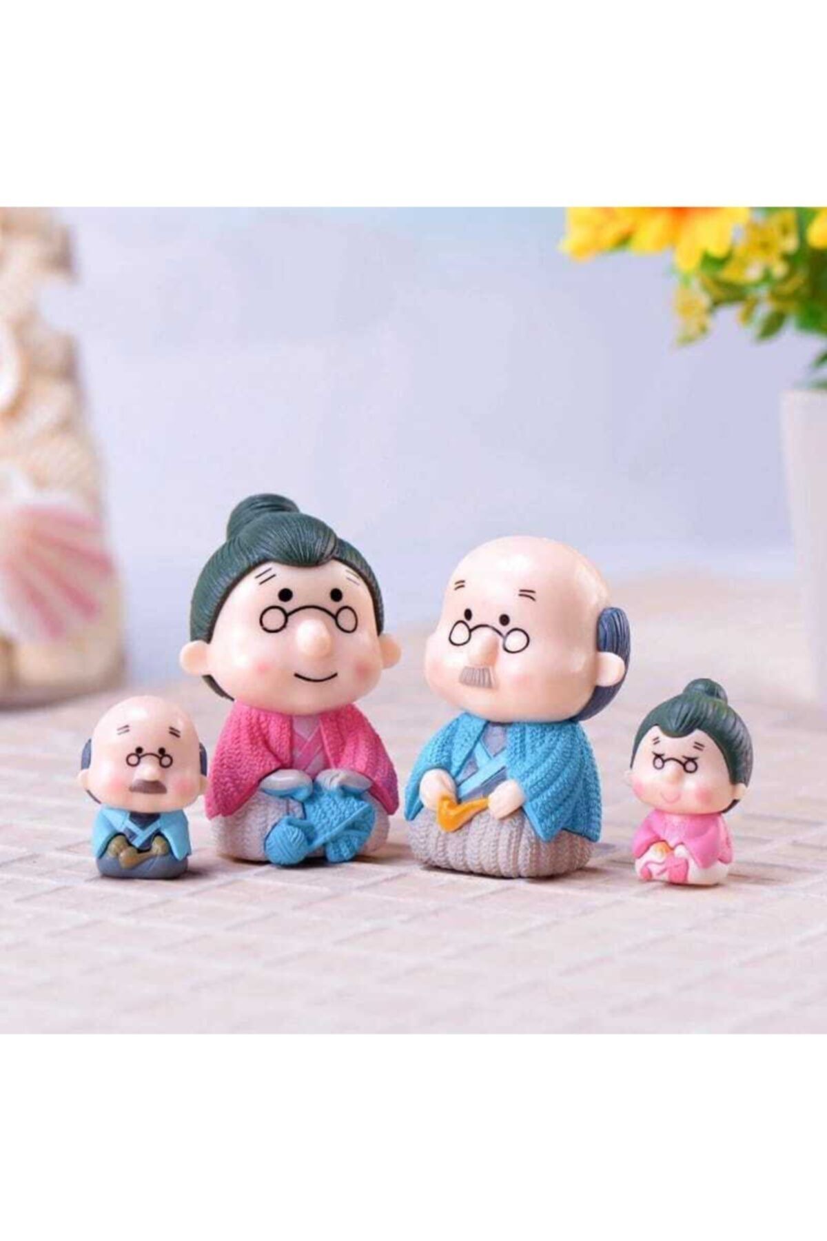 Nine Ve Dede Set Teraryum Obje Minyatür Obje Teraryum Aksesuar