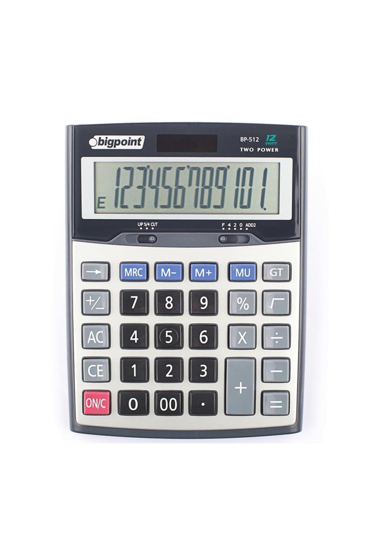 Bigpoint Hesap Makinesi 12 Hane Siyah Bp512