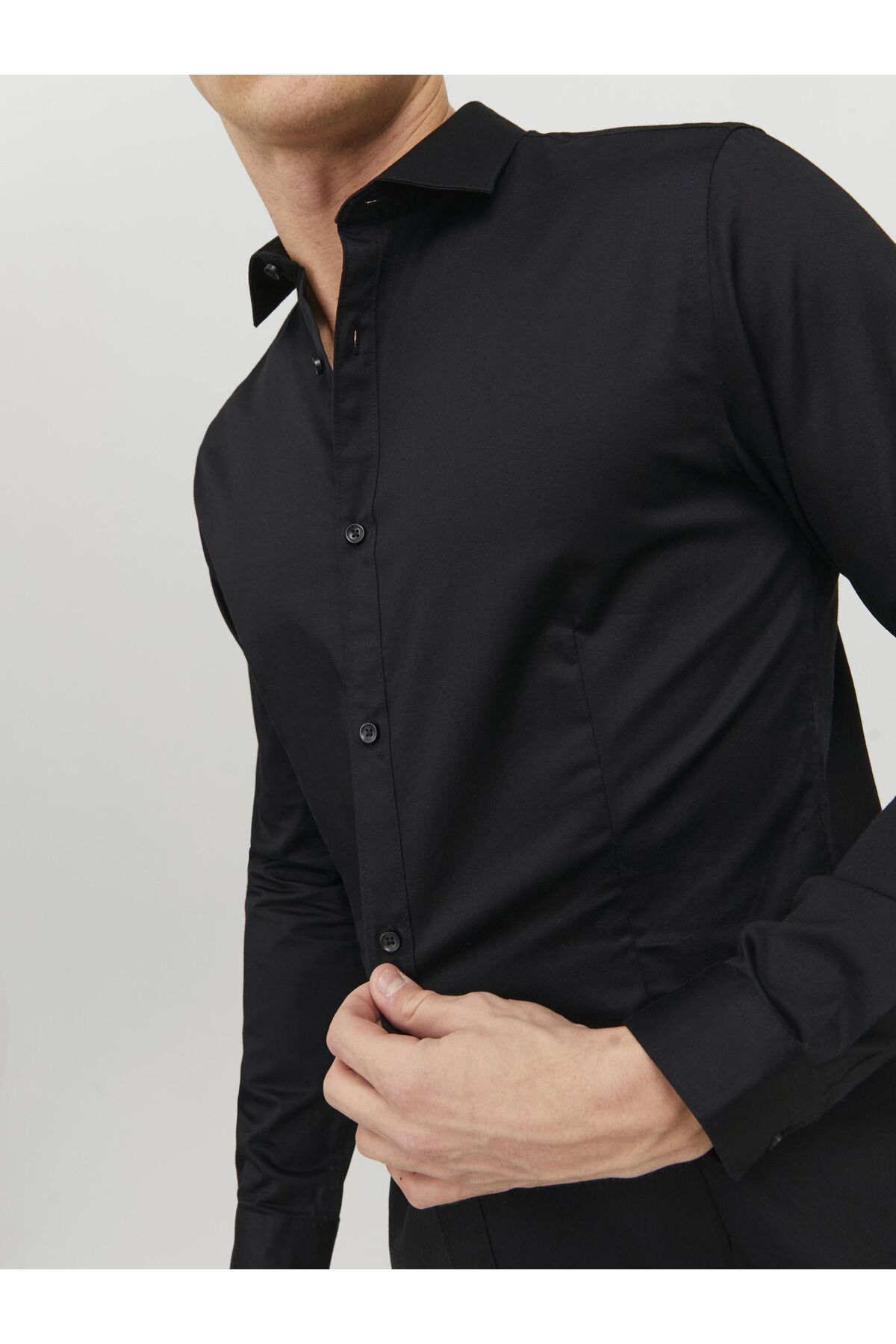 Jack Jones Rparma Erkek Siyah Gomlek 12097662 b Fiyat Yorumlar Trendyol