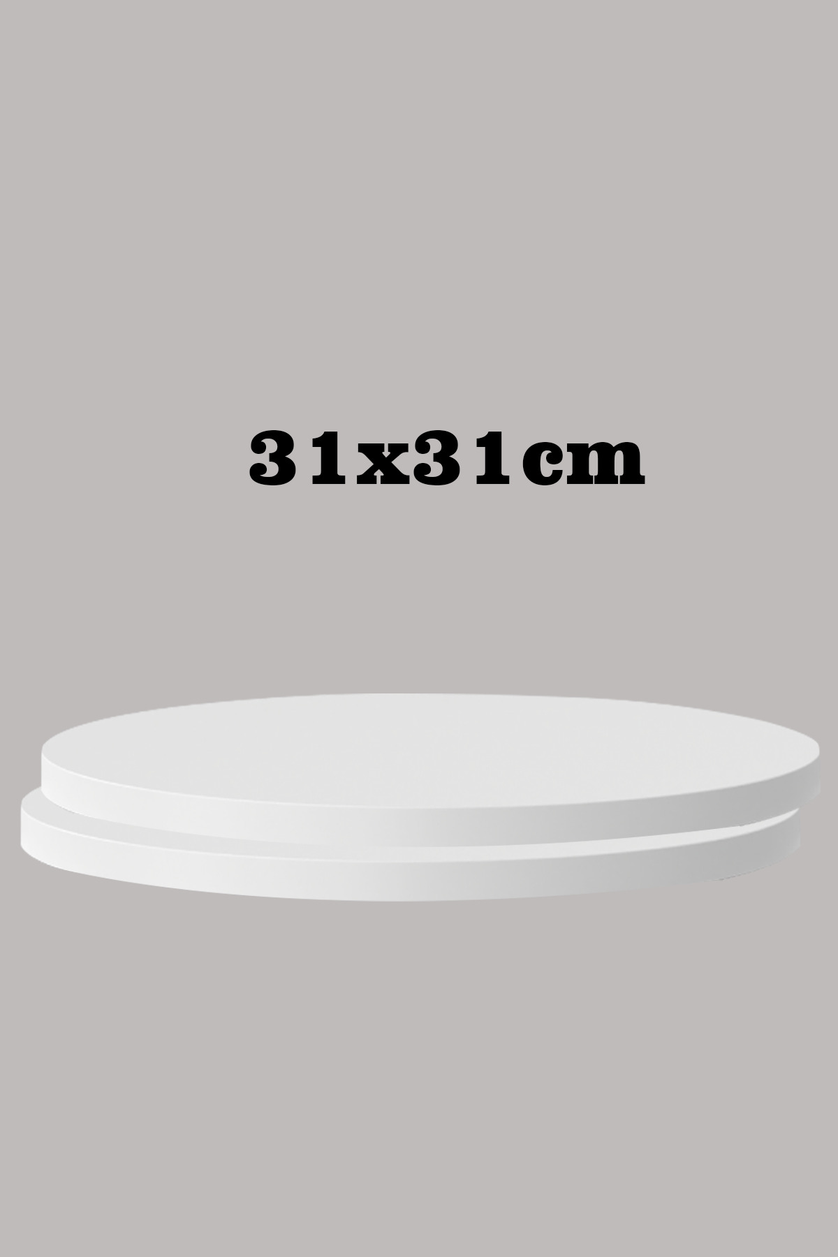 Beyaz 31 X 31 Cm 3'lü Suntalam Sehpa Üst Tablası Dekorasyon Sunum Tabağı