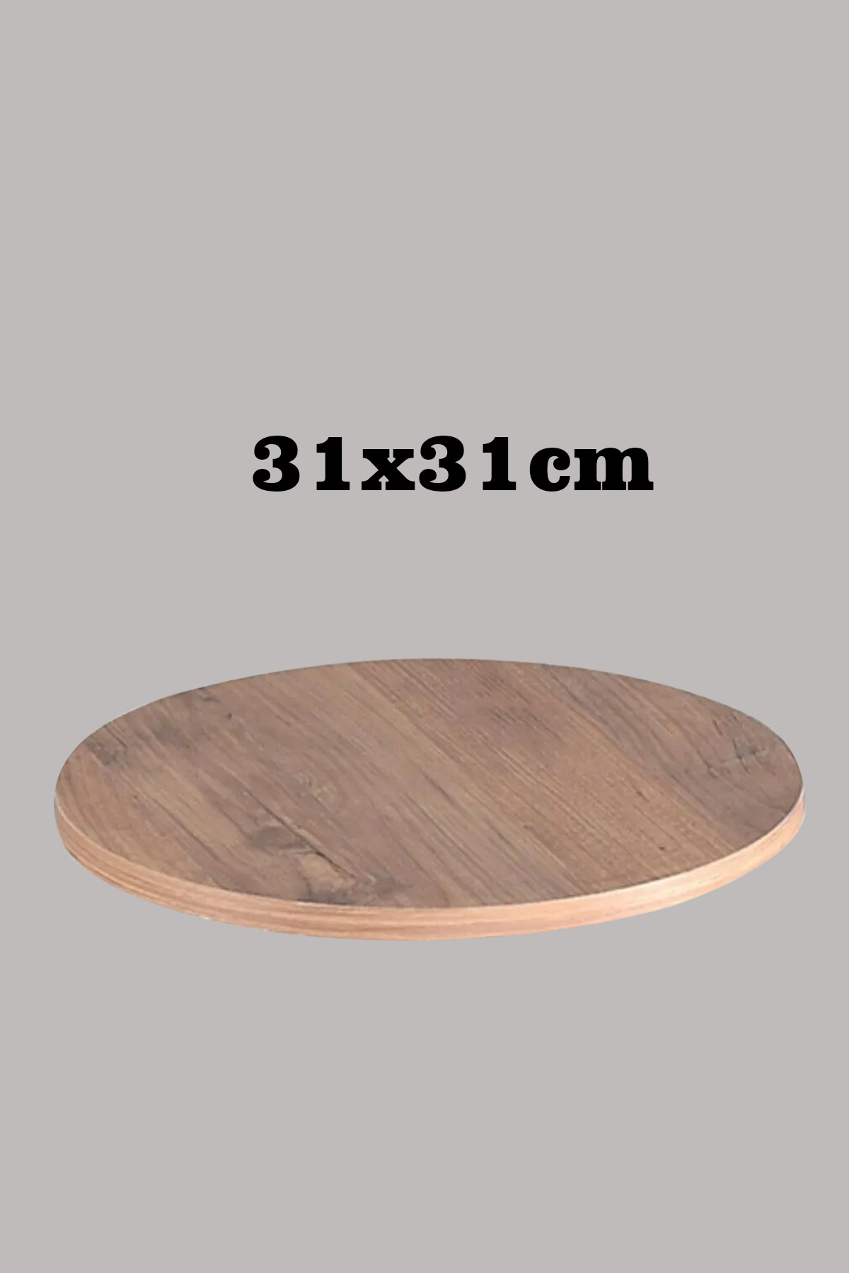 Açık Ceviz 31 X 31 Cm 3'lü Suntalam Sehpa Üst Tablası Dekorasyon Sunum Tabağı