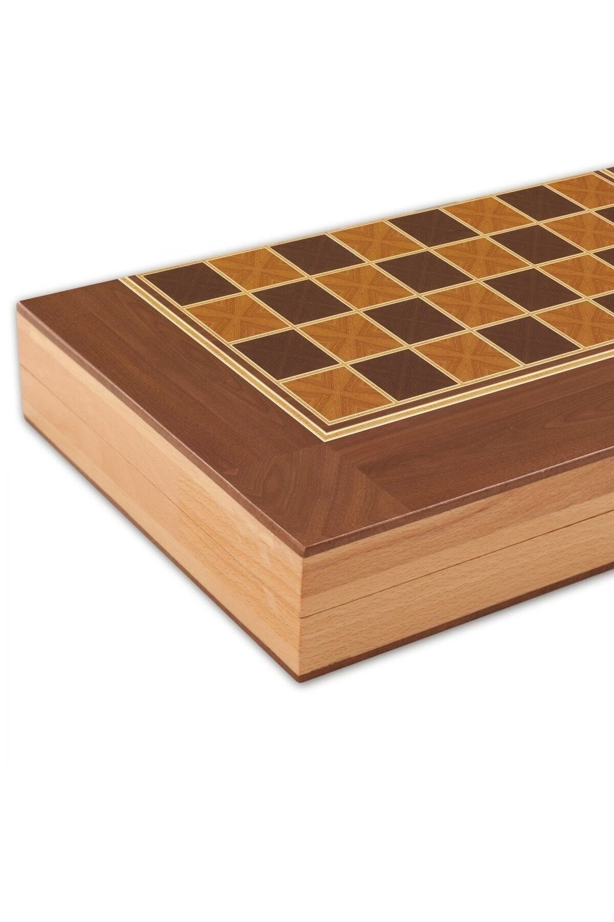 Onay Store-Solid Walnut Backgammon Large Size Backgammon - 1st Quality Large Size Backgammon - Luxury Polished Backgammon - Elite Backgammon Set 5