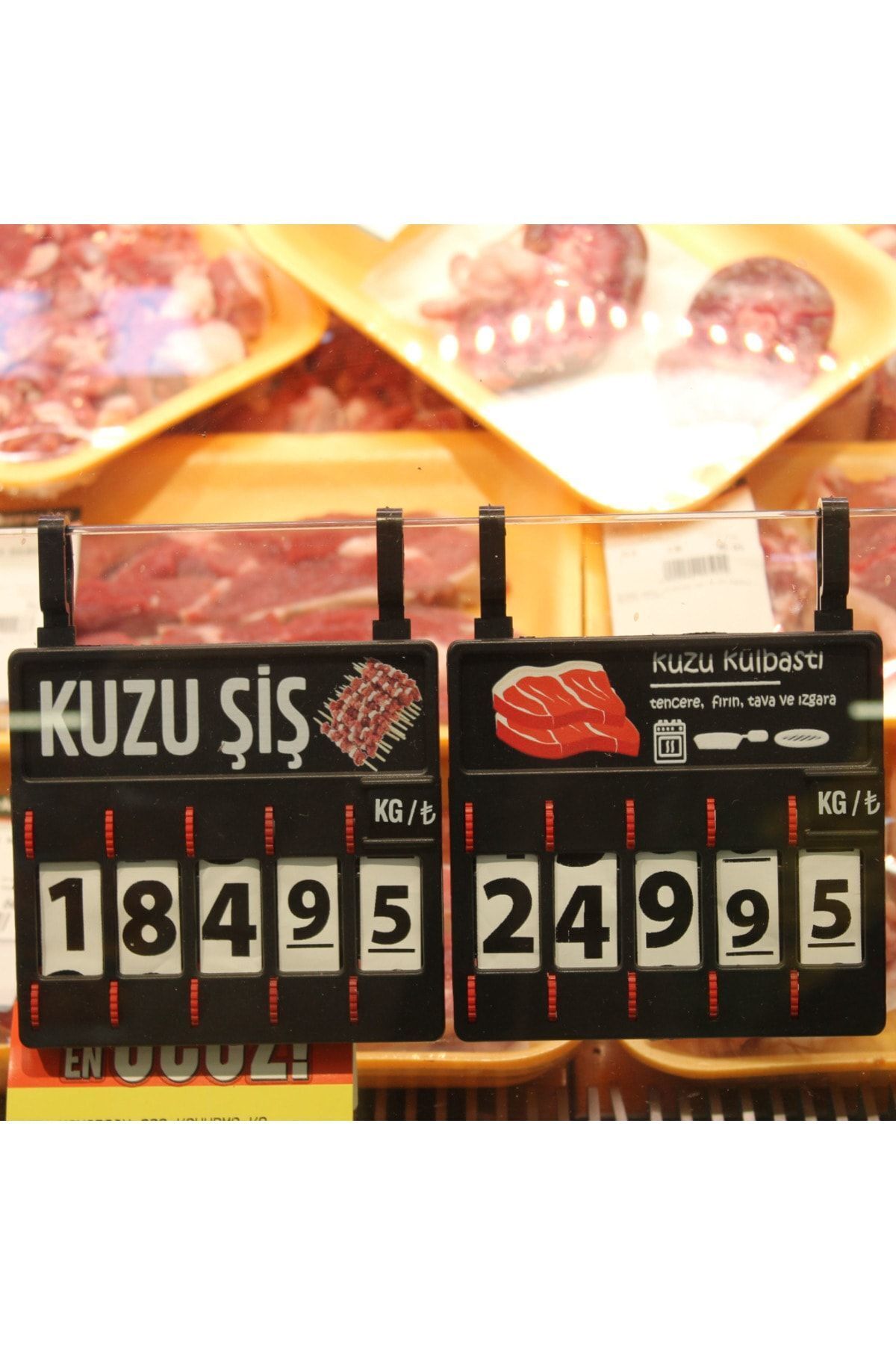 Genel Markalar (10 ADET) 5 Haneli Makaralı Fiyat Kaseti (SİYAH RENK) (kasap Etiketi )