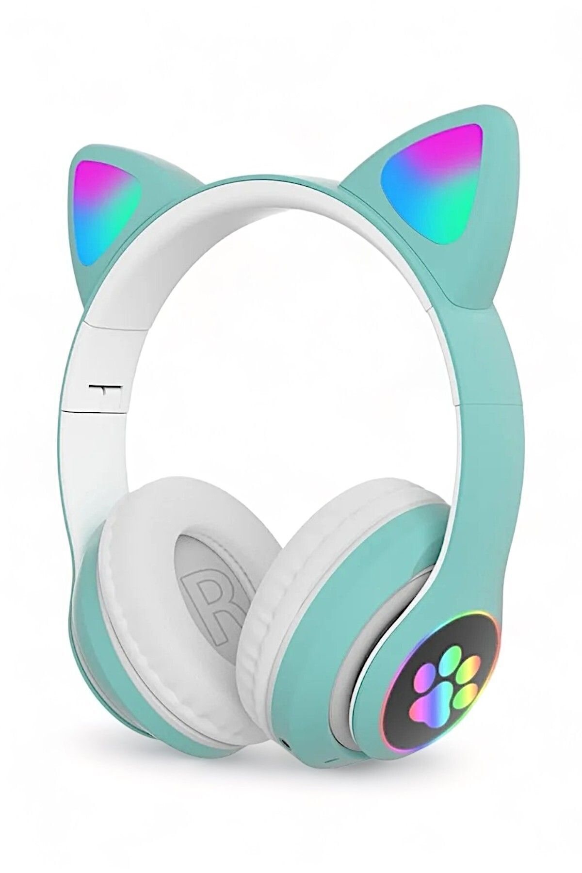 CARLOTA Kablosuz Bluetooth 5.0 Led Işıklı Kedili Kulaklık Hediye ios Android Uyumlu 8d Stereo Hd Ses