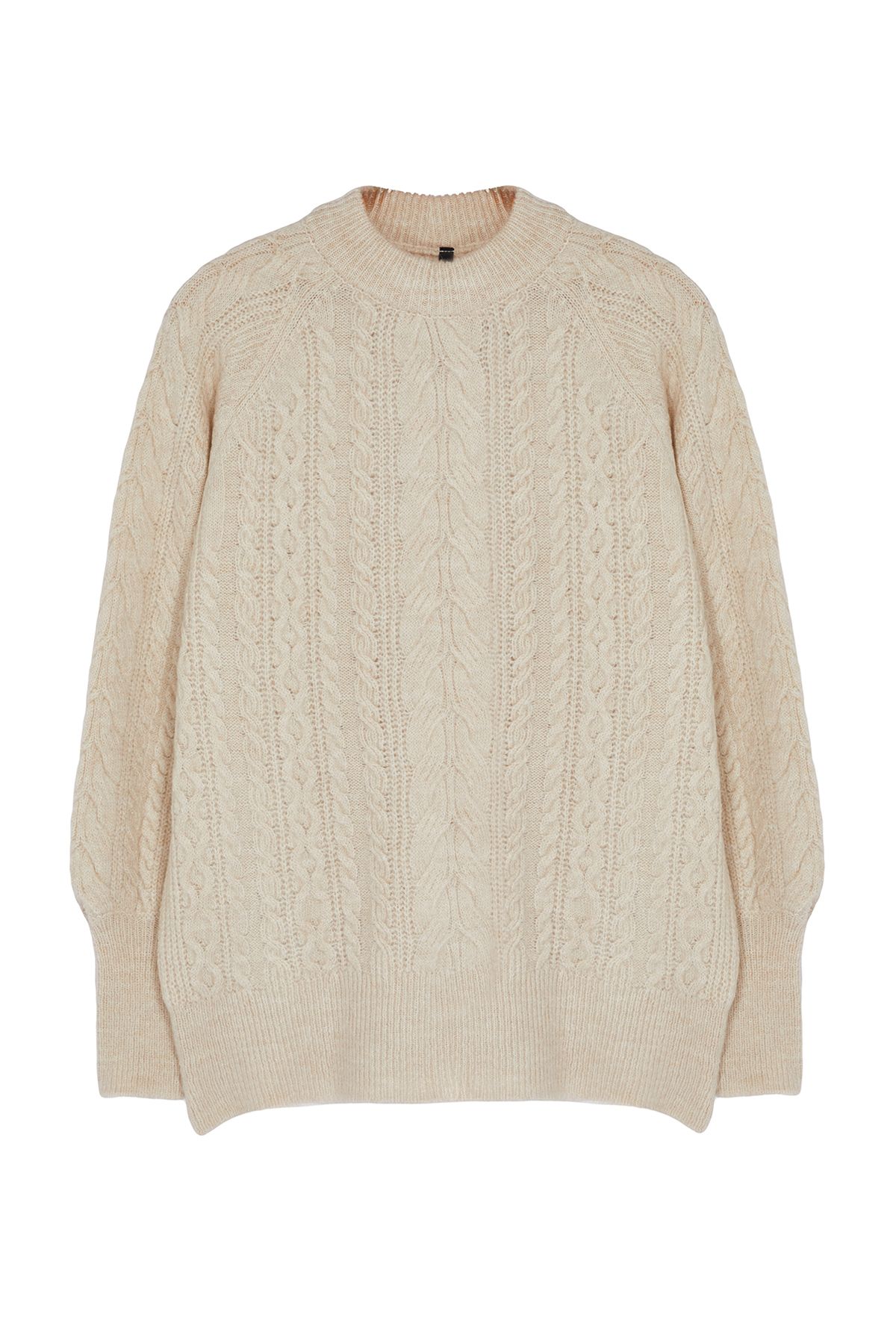 Trendyol Curve-Sweter z plecionej dzianiny o miękkiej teksturze i kamiennych włosach - TBBAW25AN00015 6