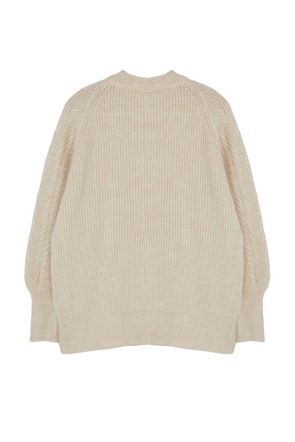 Trendyol Curve-Sweter z plecionej dzianiny o miękkiej teksturze i kamiennych włosach - TBBAW25AN00015 7