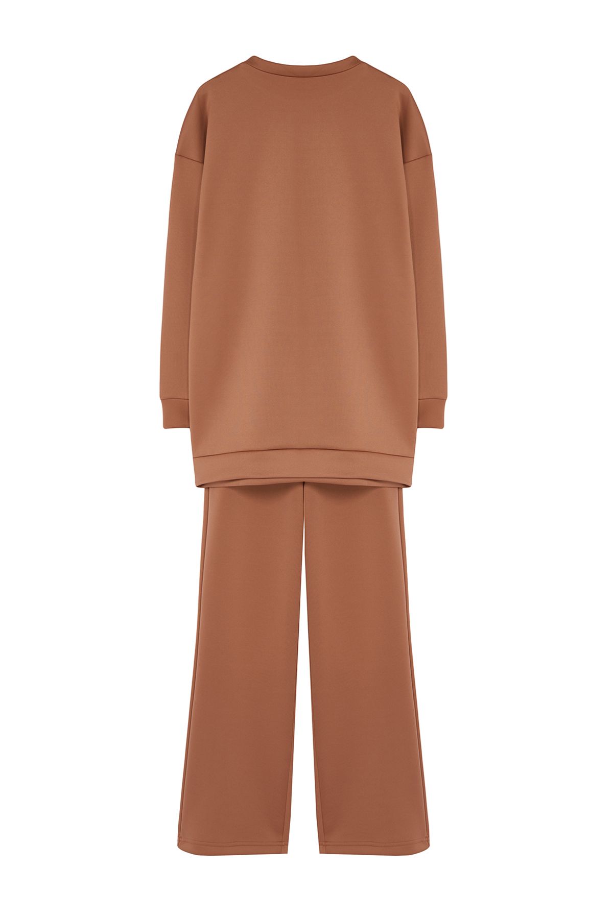 Trendyol Modest-Trainingsanzug-Set aus Scuba-Stoff in Braun - TCTAW23EN00016 7