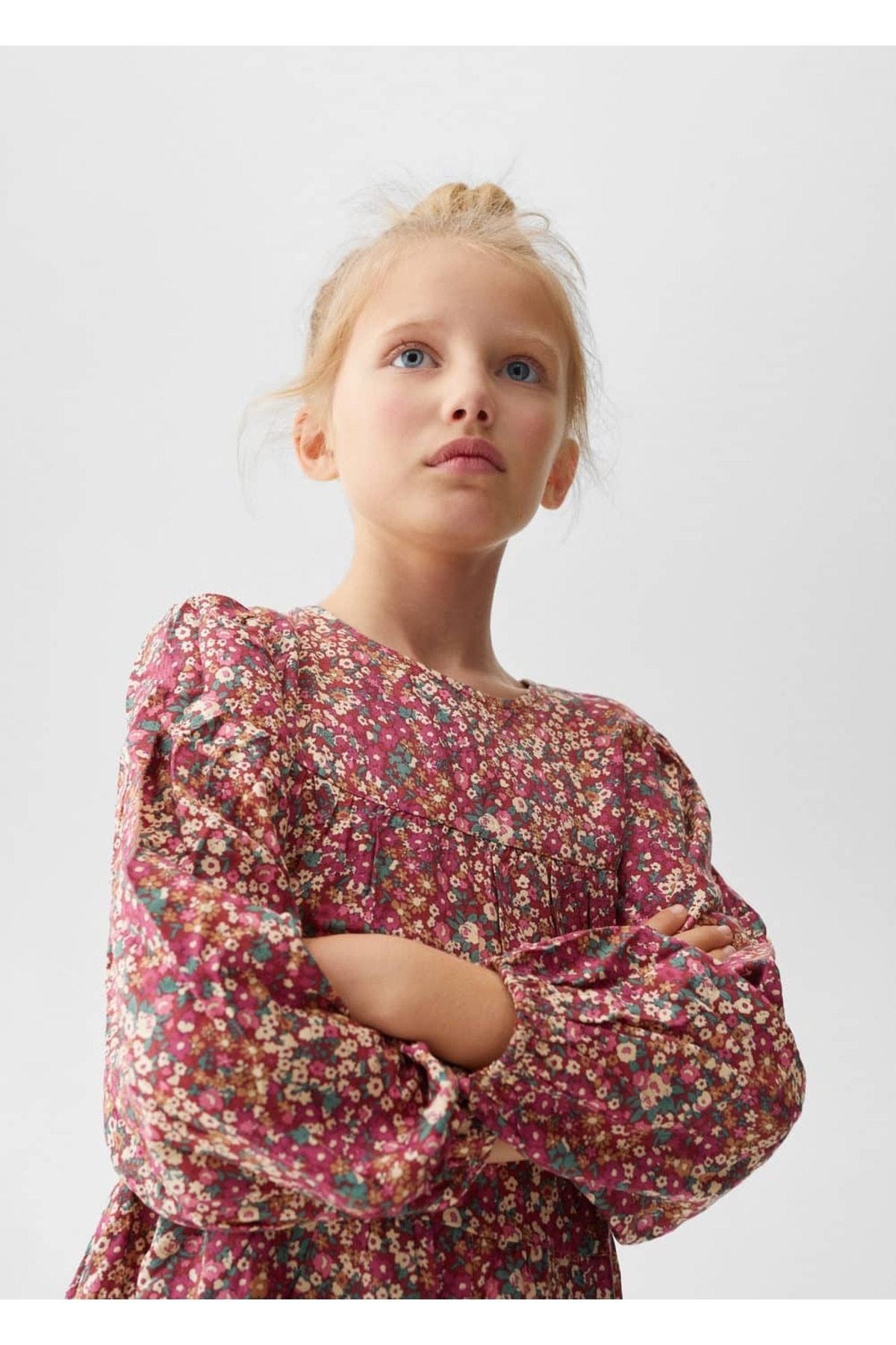 لباس مجلسی دخترانه قرمز منگوMANGO Kids | 67060667 اورجینال - تصویر 5