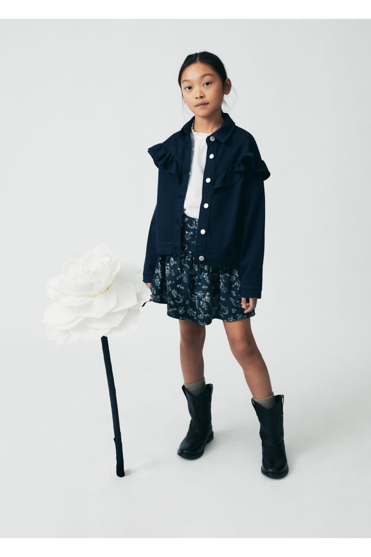 دامن دخترانه مانگو کیدز MANGO Kids اورجینال دخترانه کد کالا 67073688 - تصویر 3