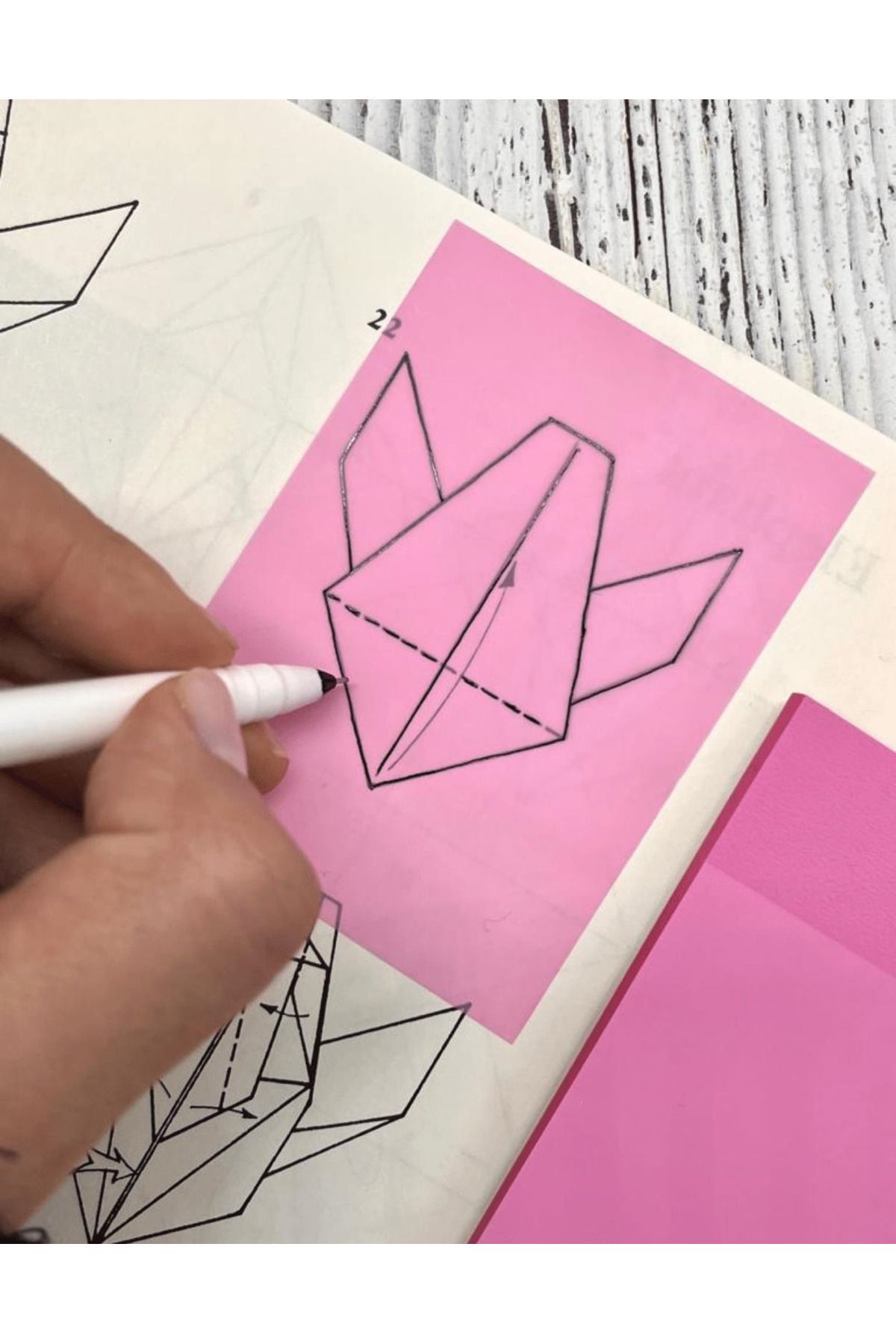 Kağıt Gemi Dükkan-Soft Dark Pink Transparent Post-it / Transparent Sticky Note / Sticky Note / Bullet Journal 4