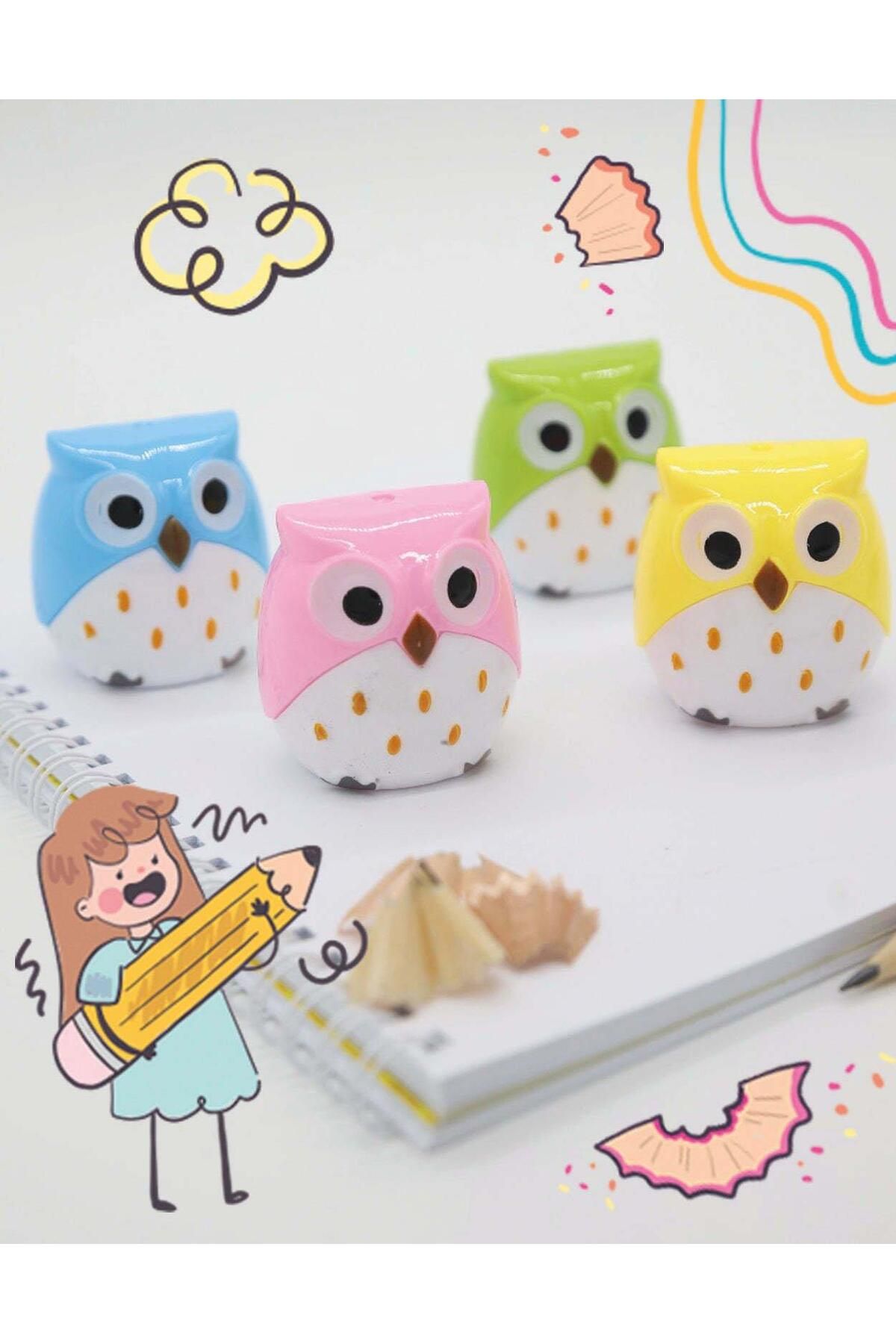 Kağıt Gemi Dükkan-Green Owl Pencil Sharpener 2
