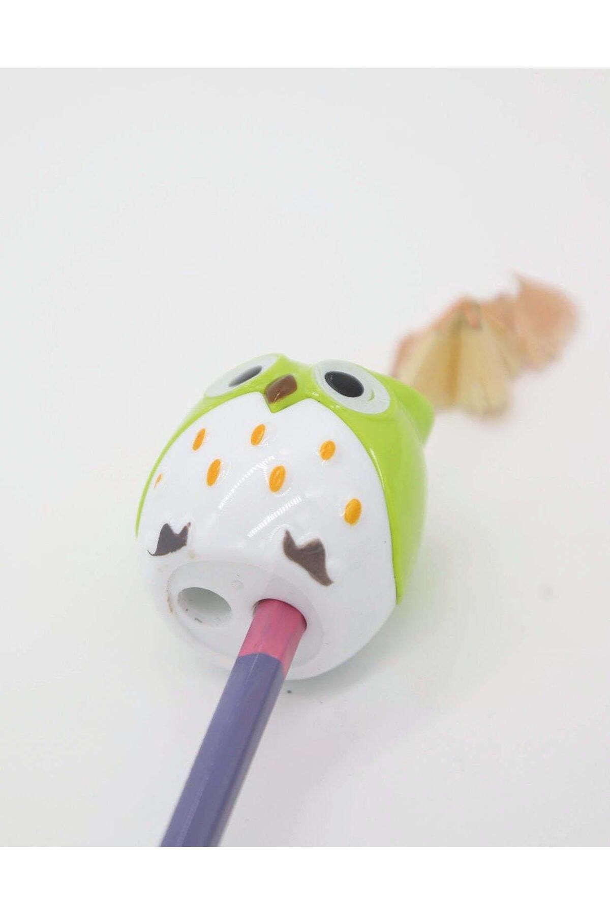 Kağıt Gemi Dükkan-Green Owl Pencil Sharpener 4