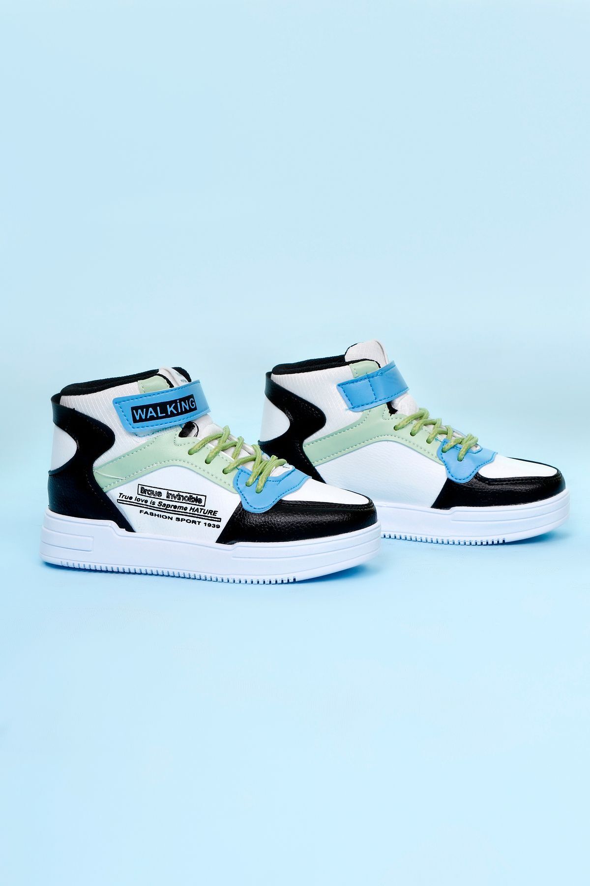 Çocuk Sneaker Spor Ayakkabısı Konforlu Esnek Hava Alan Unisex Kaliteli Bağcıklı Ortapedik