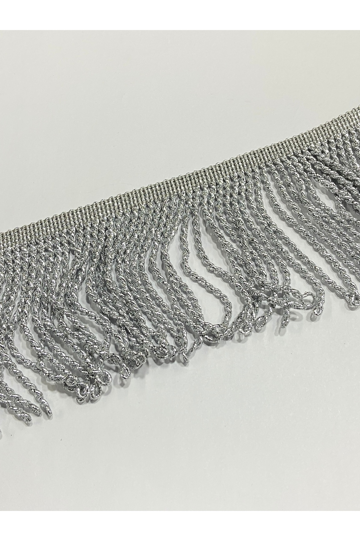 Glitter Twist Tassel/ Sofa Pillow Cover Tassel/ 1 Merte / Silver / 7cm