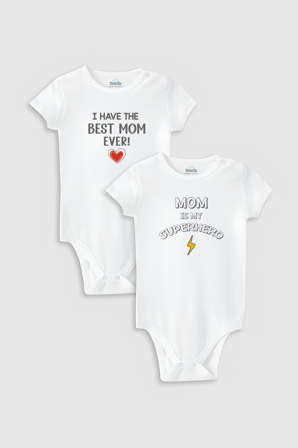  بادی نوزادی طرح مامان، دو تکه، ۱۰۰٪ پنبه ارگانیک، سایز ۵۸۱۳-۵۸۱۴