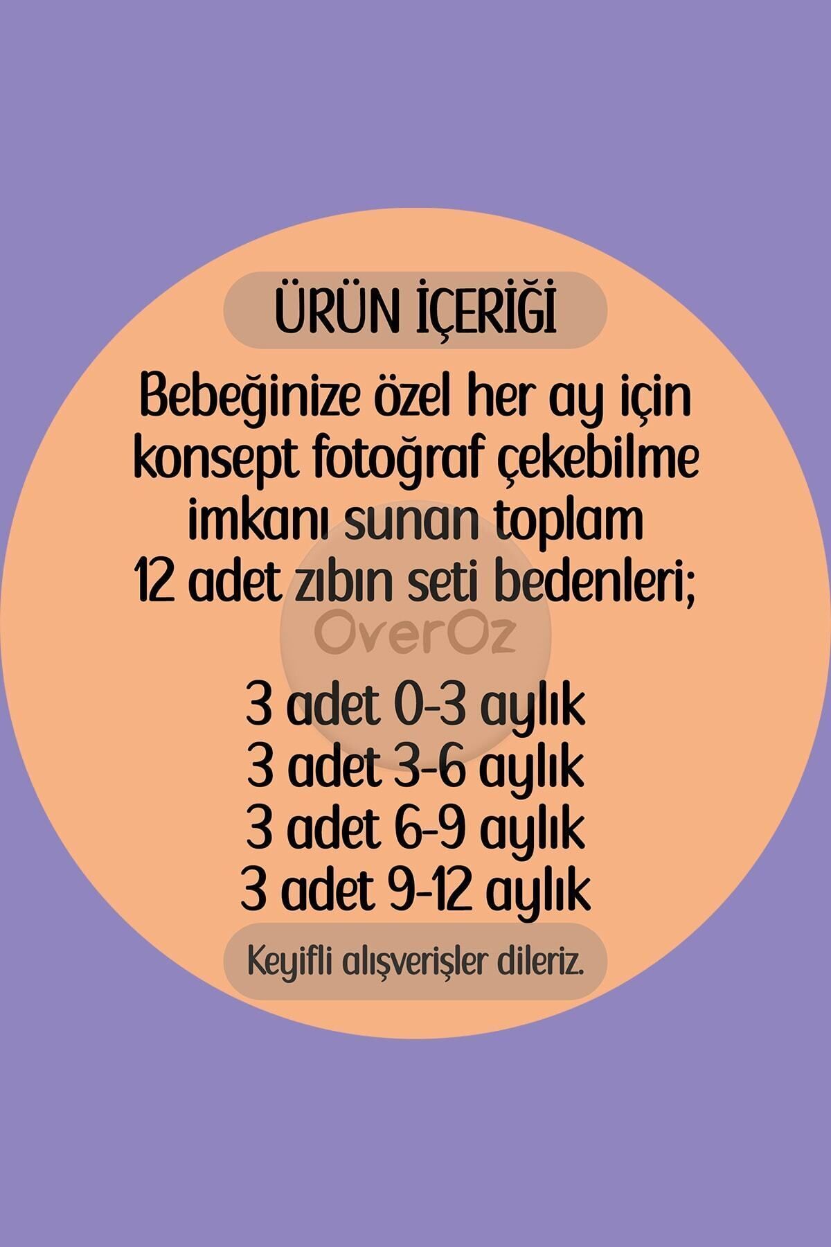 بادی نوزادی پسرانه سفید Overoz | AYLIKOVEROZ006 اورجینال - تصویر 5