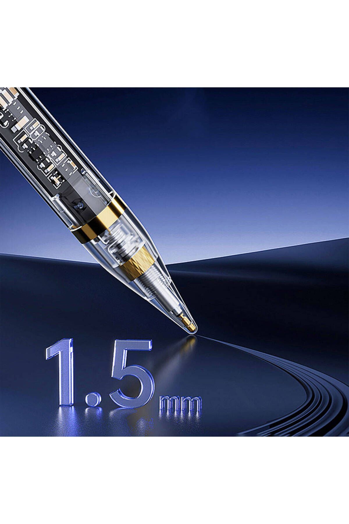 WIWU-Palm-Rejection Touch Drawing Pen Wiwu Pencil W Pro Transparent Appearance with Digital LED Indicator 4