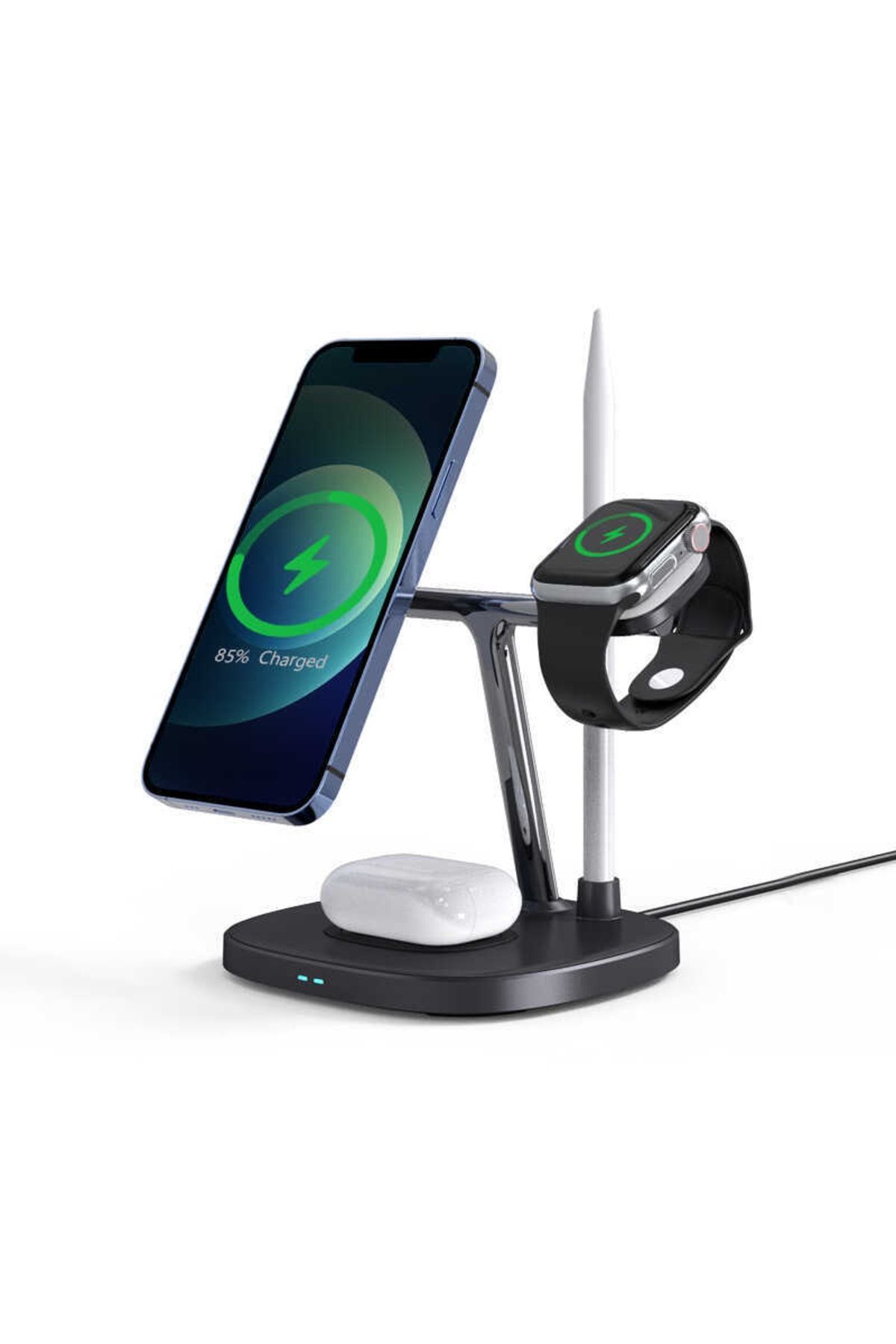 WIWU Power Air M8 4 In 1 Uyumlu Kablosuz Şarj Standı Iphone