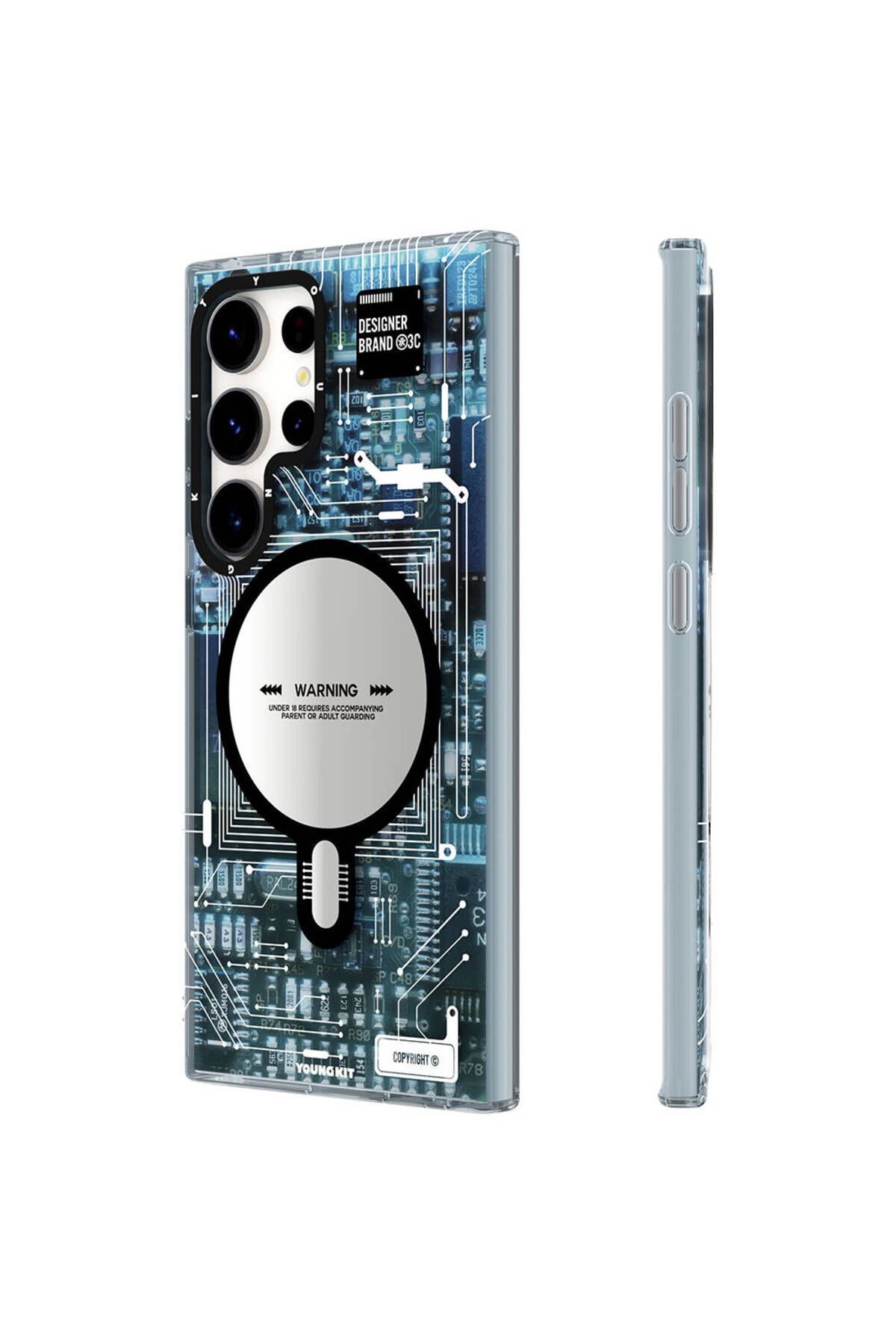 Galaxy S24 Ultra YoungKit Magsafe Uyumlu Technology Serisi Kılıf - MAVİ