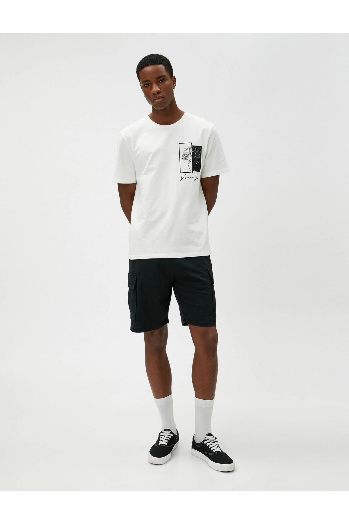 OXVİN-Multi Pocket Waist Elastic Lace Up Oversize Normal Length Men's Shorts (COMFORTABLE FIT) 3