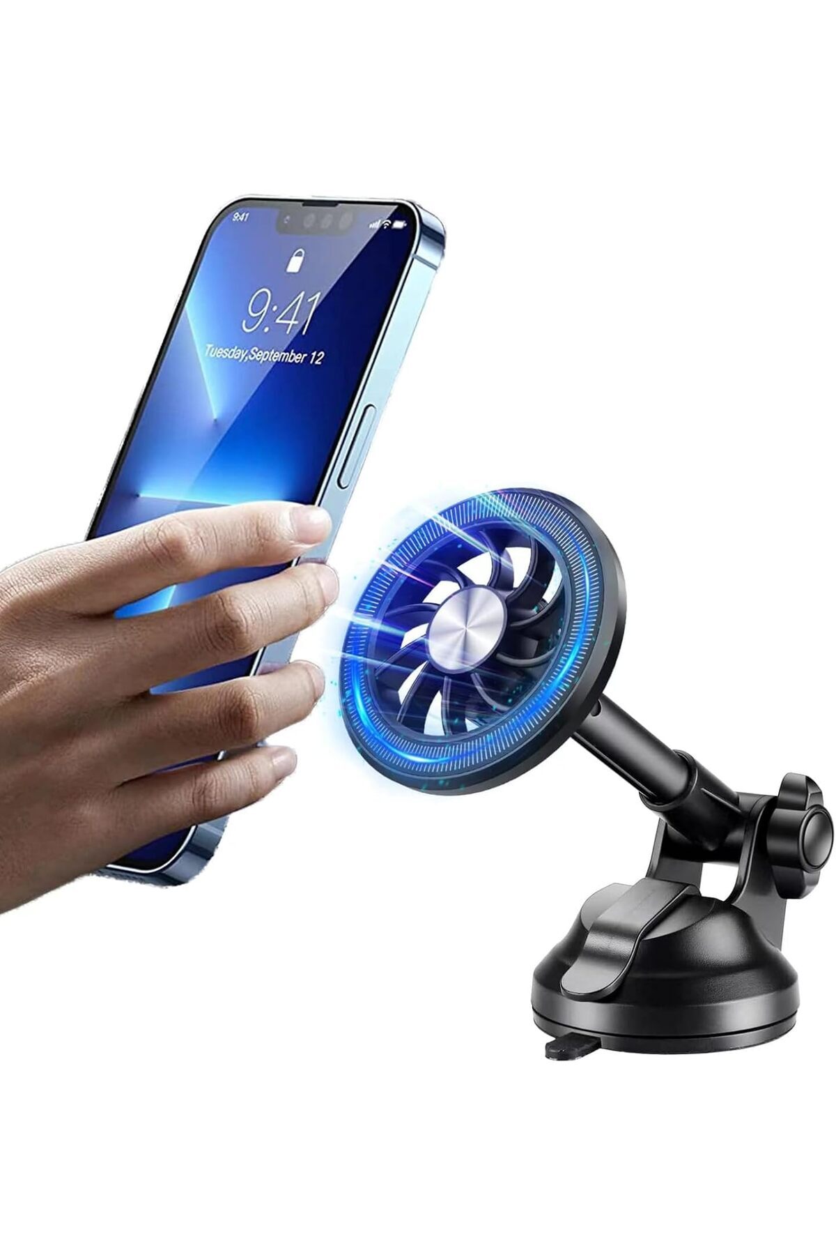 Yüksek Kaliteli Araç içi Vantuzlu Magsafe Telefon Tutucu Ayarlanabilir 360 Dönebilen Manyetik Tutucu