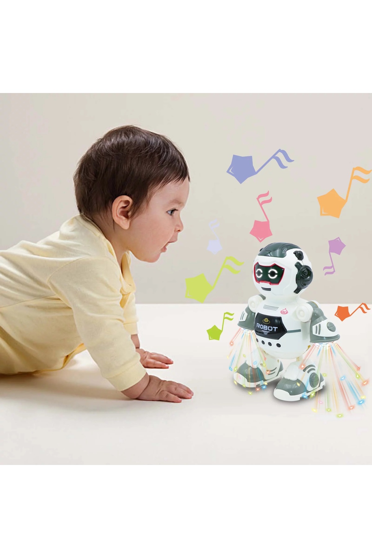 Brother Toys 3d Disko Işıklı Ve Müzikli Dans Eden Elektronik Oyuncak Robot Piller Hediye 20 Cm. fotoğrafı 4 (önizleme)